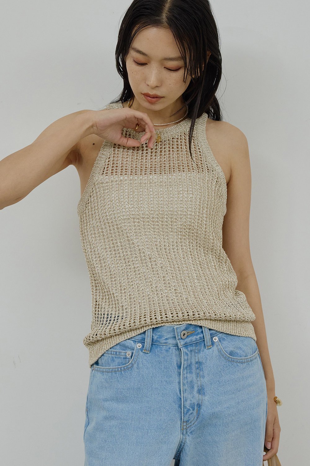 【ガリャルダガランテ/GALLARDAGALANTE】のメッシュラメアメスリニット 人気、トレンドファッション・服の通販 founy(ファニー) ファッション Fashion レディースファッション Fashion for Women トップス・カットソー Cut & Sew Tops ニット Knit Tops & Sweaters シャツ・ブラウス・オフィスカジュアル Elegant Blouses & Button-Ups ロングTシャツ・Tシャツ Longline T-Shirts & Tees カットソー・ベーシックTシャツ Cut-and-Sewn Tops / Stretch Tees & Basics インナー Innerwear ショート Short, Short Length ジャケット Jacket, Outerwear スリーブ Sleeve, Long Sleeve / Short Sleeve 新作・新入荷 New Arrivals / New In other-5|ID: prp329100004873317 ipo3291000000036348788