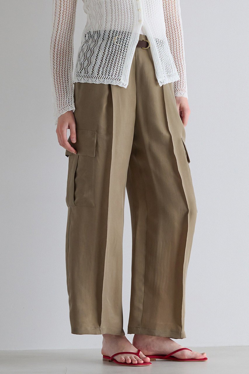 【マルティニーク/martinique】のシルキーキュプラカーゴパンツ(セットアップ可) 人気、トレンドファッション・服の通販 founy(ファニー) 　ファッション　Fashion　レディースファッション　Fashion for Women　セットアップ　Matching Sets　レディースパンツ・ボトムス　Pants & Trousers / Bottoms　パンツ　Pants & Trousers　おすすめ　Recommended / Our Picks　とろみ　Fluid, Flowy Fabric　カーゴパンツ　Cargo Pants, Utility Pants　キュプラ　Cupro, Eco Fabric　シルク　Silk, 100% Silk　セットアップ　Set-Up, Coordinated Outfit　エレガント 上品　Elegant　今季　This Season, Current Season　新作・新入荷　New Arrivals / New In　other-2|ID: prp329100004873337 ipo3291000000036348952