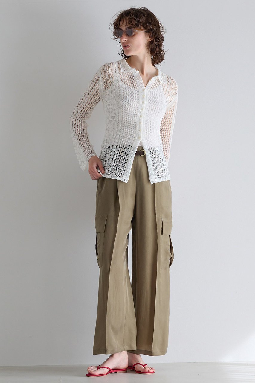 【マルティニーク/martinique】のシルキーキュプラカーゴパンツ(セットアップ可) 人気、トレンドファッション・服の通販 founy(ファニー) 　ファッション　Fashion　レディースファッション　Fashion for Women　セットアップ　Matching Sets　レディースパンツ・ボトムス　Pants & Trousers / Bottoms　パンツ　Pants & Trousers　おすすめ　Recommended / Our Picks　とろみ　Fluid, Flowy Fabric　カーゴパンツ　Cargo Pants, Utility Pants　キュプラ　Cupro, Eco Fabric　シルク　Silk, 100% Silk　セットアップ　Set-Up, Coordinated Outfit　エレガント 上品　Elegant　今季　This Season, Current Season　新作・新入荷　New Arrivals / New In　other-4|ID: prp329100004873337 ipo3291000000036348957