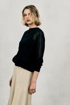 【オブリオ/AUBRIOT】のフレスコアバカクルーネックニット 人気、トレンドファッション・服の通販 founy(ファニー) ファッション Fashion レディースファッション Fashion for Women トップス・カットソー Cut & Sew Tops ニット Knit Tops & Sweaters カジュアルプルオーバー・ニットトップス Pullovers & Knit Tops / Casual Pullovers クラシック Classic, Timeless Style スリット Slit, Slit Detail 新作・新入荷 New Arrivals / New In thumbnail ブラック|ID: prp329100004873342 ipo3291000000036349010