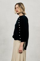 【オブリオ/AUBRIOT】のフレスコアバカクルーネックカーディガン 人気、トレンドファッション・服の通販 founy(ファニー) ファッション Fashion レディースファッション Fashion for Women トップス・カットソー Cut & Sew Tops ニット Knit Tops & Sweaters カーディガン・羽織り Layered Style Cardigans カーディガン Cardigan, Knitwear クラシック Classic, Timeless Style スリット Slit, Slit Detail |ID:prp329100004873348