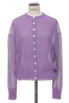 【オブリオ/AUBRIOT】のフレスコアバカクルーネックカーディガン パープル|ID: prp329100004873348 ipo3291000000036955152