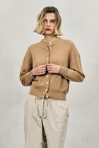 【オブリオ/AUBRIOT】のフレスコアバカクルーネックカーディガン キャメルブラウン|ID: prp329100004873348 ipo3291000000036955153