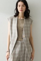 【ウィムガゼット/Whim Gazette】のコットンチェックジレ 人気、トレンドファッション・服の通販 founy(ファニー) ファッション Fashion レディースファッション Fashion for Women アウター Coat / Outerwear Collection レディースジャケット・軽アウター Jackets おすすめ Recommended / Our Picks ジャケット Jacket, Outerwear チェック Check, Plaid, Tartan ベスト Vest, Waistcoat リラックス Relax, Relaxed Fit 新作・新入荷 New Arrivals / New In |ID:prp329100004873375