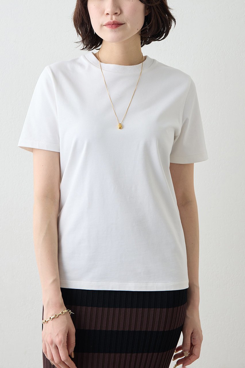 【ウィムガゼット/Whim Gazette】のスビンコットンTシャツ 人気、トレンドファッション・服の通販 founy(ファニー) ファッション Fashion レディースファッション Fashion for Women トップス・カットソー Cut & Sew Tops シャツ・ブラウス・オフィスカジュアル Elegant Blouses & Button-Ups ロングTシャツ・Tシャツ Longline T-Shirts & Tees カットソー・ベーシックTシャツ Cut-and-Sewn Tops / Stretch Tees & Basics インナー Innerwear コンパクト Compact, Small Size ショート Short, Short Length シンプル Simple, Minimal ジャケット Jacket, Outerwear スリーブ Sleeve, Long Sleeve / Short Sleeve エレガント 上品 Elegant 半袖 Short Sleeve, Half Sleeve 新作・新入荷 New Arrivals / New In other-1|ID: prp329100004873378 ipo3291000000036349347