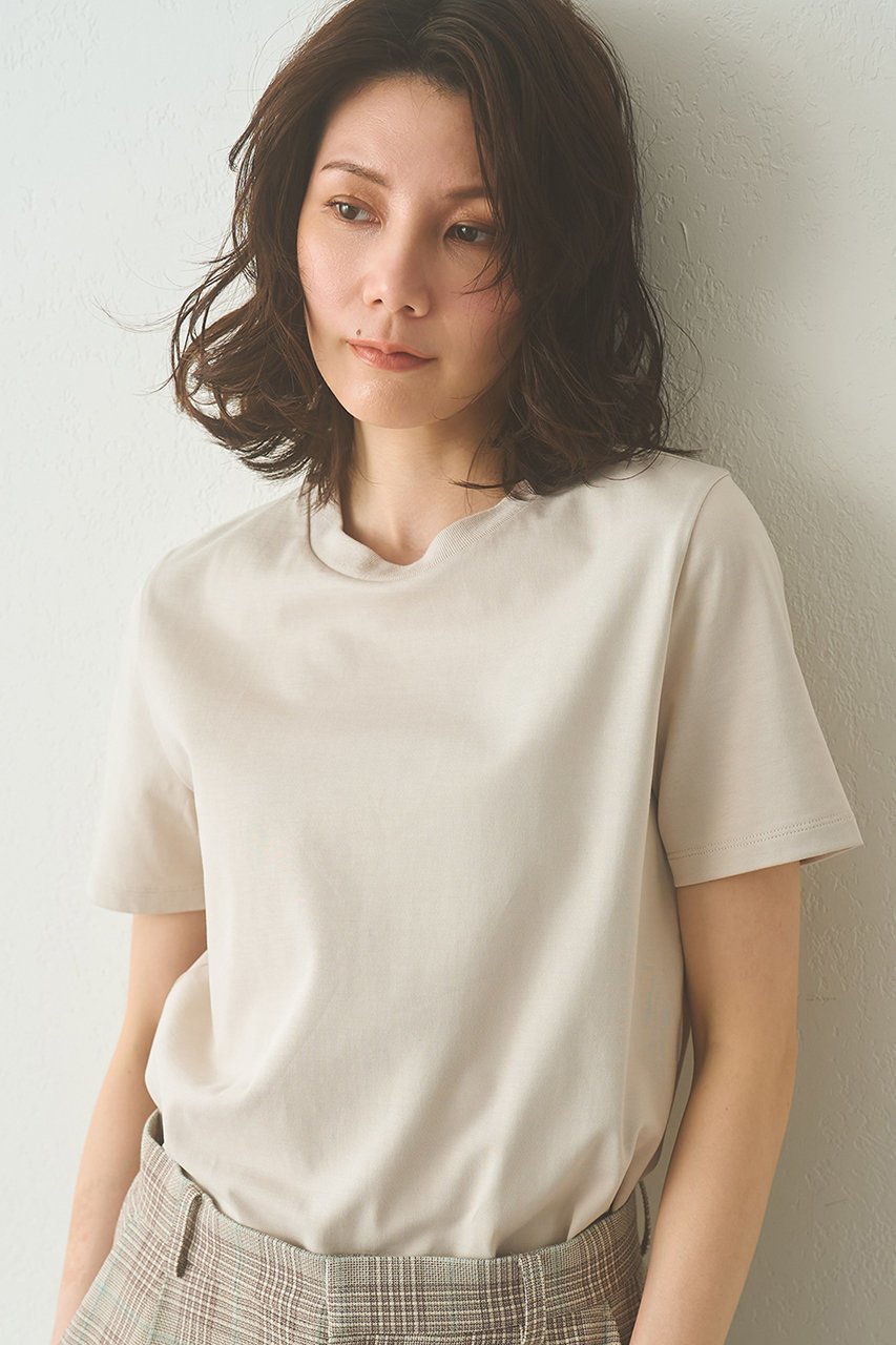 【ウィムガゼット/Whim Gazette】のスビンコットンTシャツ 人気、トレンドファッション・服の通販 founy(ファニー) ファッション Fashion レディースファッション Fashion for Women トップス・カットソー Cut & Sew Tops シャツ・ブラウス・オフィスカジュアル Elegant Blouses & Button-Ups ロングTシャツ・Tシャツ Longline T-Shirts & Tees カットソー・ベーシックTシャツ Cut-and-Sewn Tops / Stretch Tees & Basics インナー Innerwear コンパクト Compact, Small Size ショート Short, Short Length シンプル Simple, Minimal ジャケット Jacket, Outerwear スリーブ Sleeve, Long Sleeve / Short Sleeve エレガント 上品 Elegant 半袖 Short Sleeve, Half Sleeve 新作・新入荷 New Arrivals / New In other-5|ID: prp329100004873378 ipo3291000000036349358