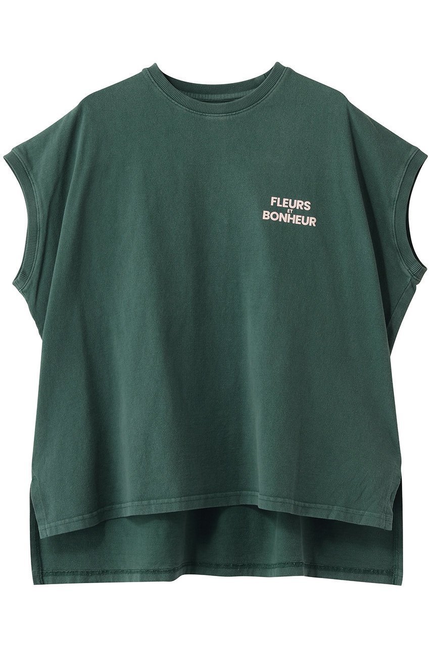 【アッパー ハイツ/upper hights】のBIG NO SLEEVE TEE インテリア・キッズ・メンズ・レディースファッション・服の通販 founy(ファニー) 　ファッション　Fashion　レディースファッション　Fashion for Women　トップス・カットソー　Cut & Sew Tops　シャツ・ブラウス・オフィスカジュアル　Elegant Blouses & Button-Ups　ロングTシャツ・Tシャツ　Longline T-Shirts & Tees　カットソー・ベーシックTシャツ　Cut-and-Sewn Tops / Stretch Tees & Basics　ショート　Short, Short Length　スリーブ　Sleeve, Long Sleeve / Short Sleeve　ノースリーブ　Sleeveless, No-Sleeve　ビッグ　Big, Oversized　新作・新入荷　New Arrivals / New In　GREEN|ID: prp329100004873390 ipo3291000000036349446