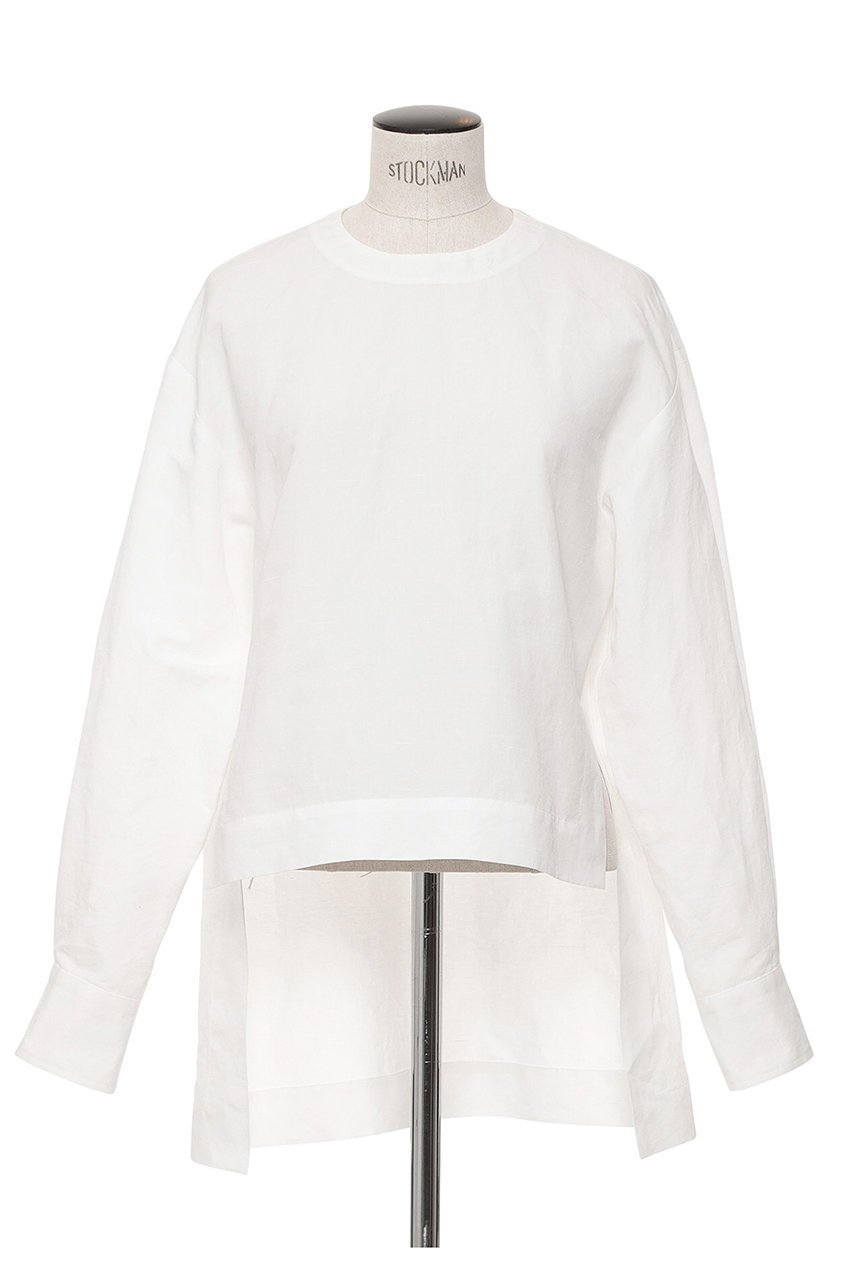 【オブリオ/AUBRIOT】のコットンリネンシルクプルオーバー インテリア・キッズ・メンズ・レディースファッション・服の通販 founy(ファニー) ファッション Fashion レディースファッション Fashion for Women トップス・カットソー Cut & Sew Tops シャツ・ブラウス・オフィスカジュアル Elegant Blouses & Button-Ups カジュアルプルオーバー・ニットトップス Pullovers & Knit Tops / Casual Pullovers イタリア Italy シルク Silk, 100% Silk スリーブ Sleeve, Long Sleeve / Short Sleeve リネン Linen, Linen Fabric ロング Long, Long-Length エレガント 上品 Elegant オフホワイト|ID: prp329100004873397 ipo3291000000036349501