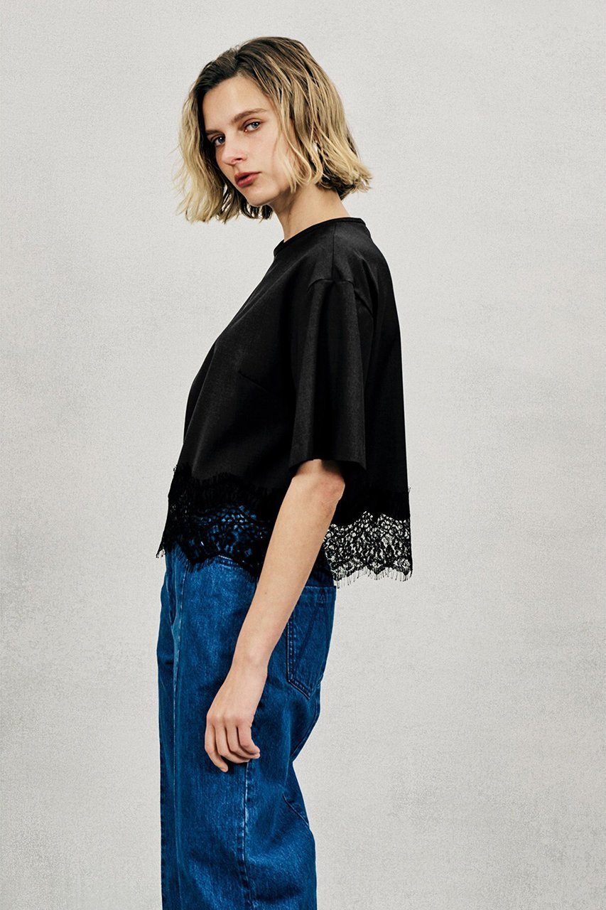 【オブリオ/AUBRIOT】のラグジュアリーウーステッドトップス インテリア・キッズ・メンズ・レディースファッション・服の通販 founy(ファニー) ファッション Fashion レディースファッション Fashion for Women トップス・カットソー Cut & Sew Tops シャツ・ブラウス・オフィスカジュアル Elegant Blouses & Button-Ups なめらか Smooth, Silky Texture イタリア Italy ショート Short, Short Length スリーブ Sleeve, Long Sleeve / Short Sleeve スーツ Suit, Formalwear マニッシュ Mannish, Boyish ミックス Mix, Mixed Style メンズ Men's, Menswear レース Lace, Lace Fabric 半袖 Short Sleeve, Half Sleeve 新作・新入荷 New Arrivals / New In チャコールグレー|ID: prp329100004873401 ipo3291000000036349541