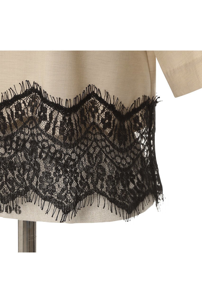 【オブリオ/AUBRIOT】のラグジュアリーウーステッドトップス 人気、トレンドファッション・服の通販 founy(ファニー) ファッション Fashion レディースファッション Fashion for Women トップス・カットソー Cut & Sew Tops シャツ・ブラウス・オフィスカジュアル Elegant Blouses & Button-Ups なめらか Smooth, Silky Texture イタリア Italy ショート Short, Short Length スリーブ Sleeve, Long Sleeve / Short Sleeve スーツ Suit, Formalwear マニッシュ Mannish, Boyish ミックス Mix, Mixed Style メンズ Men's, Menswear レース Lace, Lace Fabric 半袖 Short Sleeve, Half Sleeve 新作・新入荷 New Arrivals / New In other-7|ID: prp329100004873401 ipo3291000000036349553