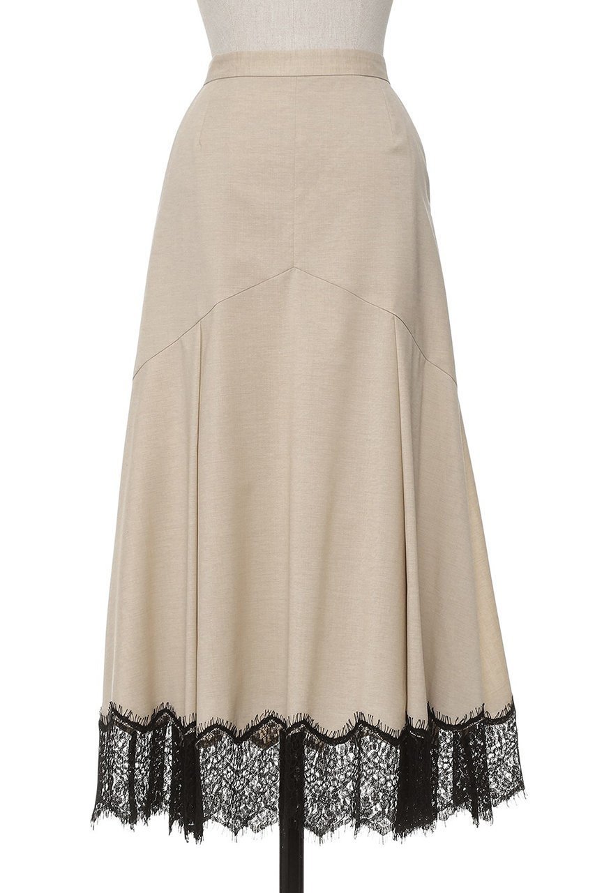 【オブリオ/AUBRIOT】のラグジュアリーウーステッドスカート 人気、トレンドファッション・服の通販 founy(ファニー) 　ファッション　Fashion　レディースファッション　Fashion for Women　スカート　Skirts　ロングスカート　Long Skirts / Maxi & Midi Skirts　なめらか　Smooth, Silky Texture　イタリア　Italy　エレガント 上品　Elegant　スーツ　Suit, Formalwear　フレア　Flare, Flared　レース　Lace, Lace Fabric　ロング　Long, Long-Length　新作・新入荷　New Arrivals / New In　 other-1|ID: prp329100004873404 ipo3291000000036894977