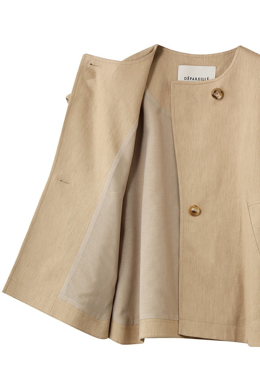 【デパリエ/DEPAREILLE】のヴィスコースリネンポンチョジレ 人気、トレンドファッション・服の通販 founy(ファニー) 　ファッション　Fashion　レディースファッション　Fashion for Women　アウター　Coat / Outerwear Collection　レディースジャケット・軽アウター　Jackets　ポンチョ・ケープコート　Ponchos & Capes　ジャケット　Jacket, Outerwear　ベスト　Vest, Waistcoat　リネン　Linen, Linen Fabric　リュクス　Luxury, Elegant, High-End, Chic　新作・新入荷　New Arrivals / New In　other-6|ID: prp329100004873410 ipo3291000000036349652