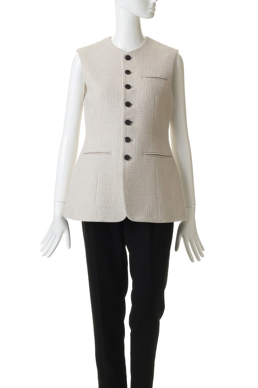 【デパリエ/DEPAREILLE】のスラブツイードジレ 人気、トレンドファッション・服の通販 founy(ファニー) 　ファッション　Fashion　レディースファッション　Fashion for Women　アウター　Coat / Outerwear Collection　レディースジャケット・軽アウター　Jackets　おすすめ　Recommended / Our Picks　シェイプ　Shape, Slim Fit　ジャケット　Jacket, Outerwear　ノースリーブ　Sleeveless, No-Sleeve　フロント　Front, Front Design　ベスト　Vest, Waistcoat　新作・新入荷　New Arrivals / New In　other-2|ID: prp329100004873437 ipo3291000000036349817