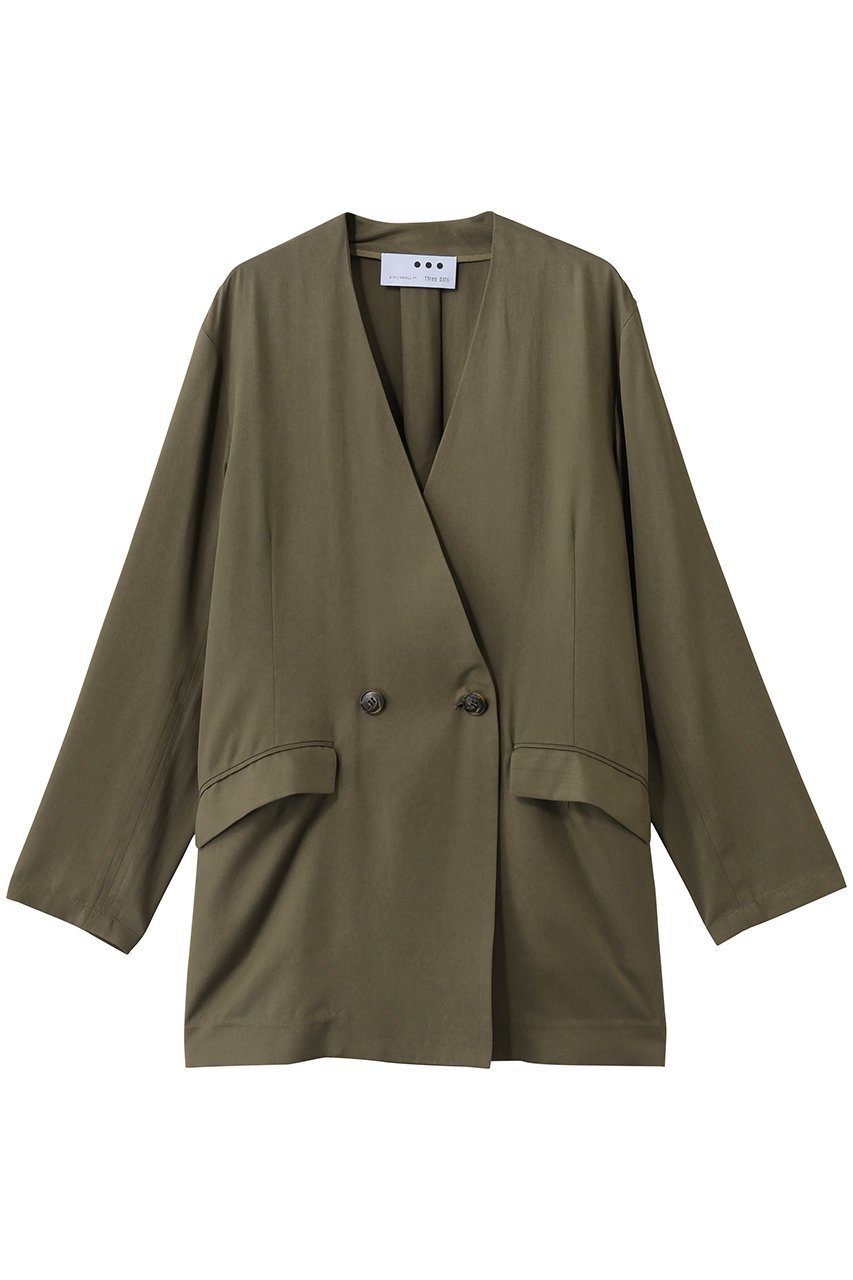 【スリー ドッツ/three dots】のフィブリオ ジャケット インテリア・キッズ・メンズ・レディースファッション・服の通販 founy(ファニー) ファッション Fashion レディースファッション Fashion for Women アウター Coat / Outerwear Collection レディースジャケット・軽アウター Jackets おすすめ Recommended / Our Picks シンプル Simple, Minimal ジャケット Jacket, Outerwear ダブル Double, Double-Breasted クレイカーキ|ID: prp329100004873440 ipo3291000000036349854