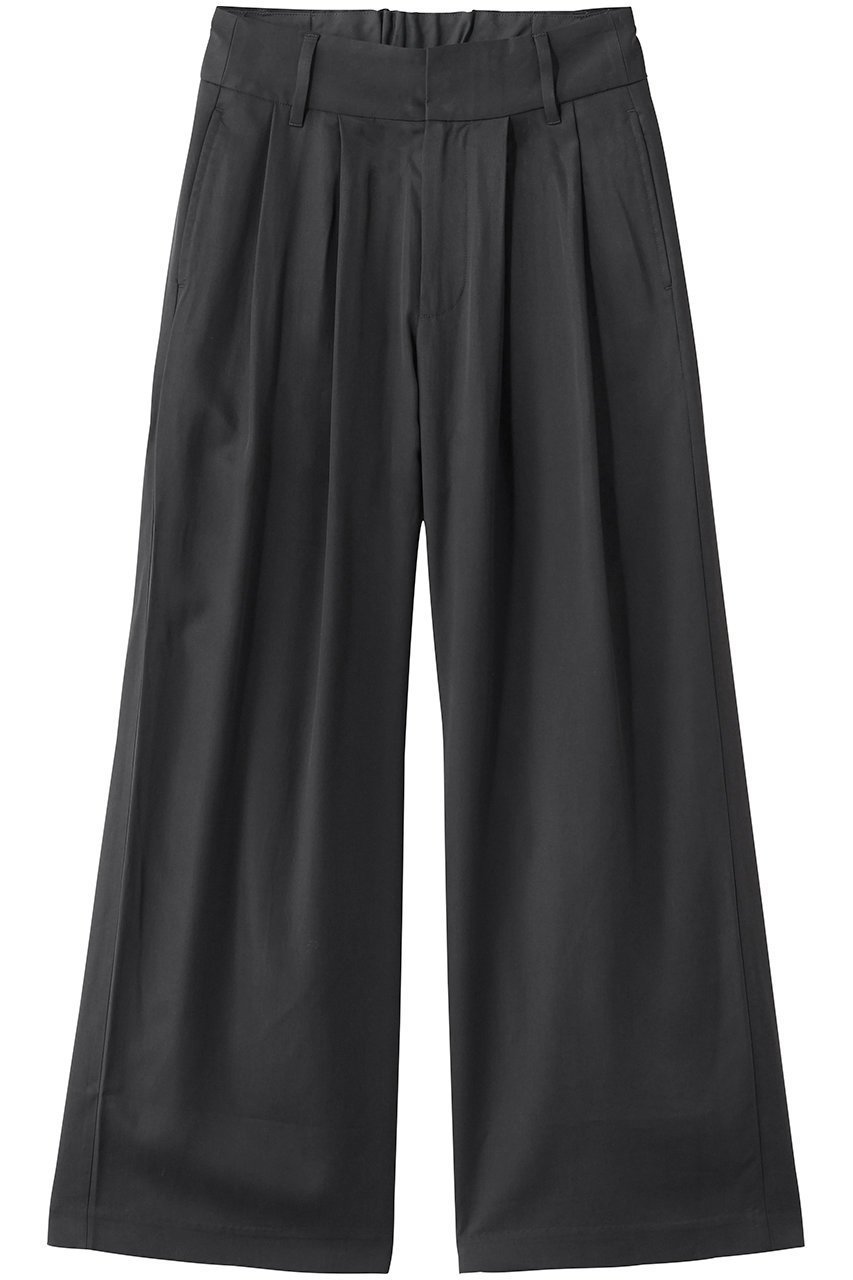 【スリー ドッツ/three dots】のフィブリオ ワイドパンツ インテリア・キッズ・メンズ・レディースファッション・服の通販 founy(ファニー) 　ファッション　Fashion　レディースファッション　Fashion for Women　パンツ　Pants & Trousers　ストレート　Straight, Straight Cut　ドレープ　Drape, Draping Fabric　ワイド　Wide, Wide Fit　エレガント 上品　Elegant　再入荷　Restock / Back in Stock　ブラック|ID: prp329100004873442 ipo3291000000036895041