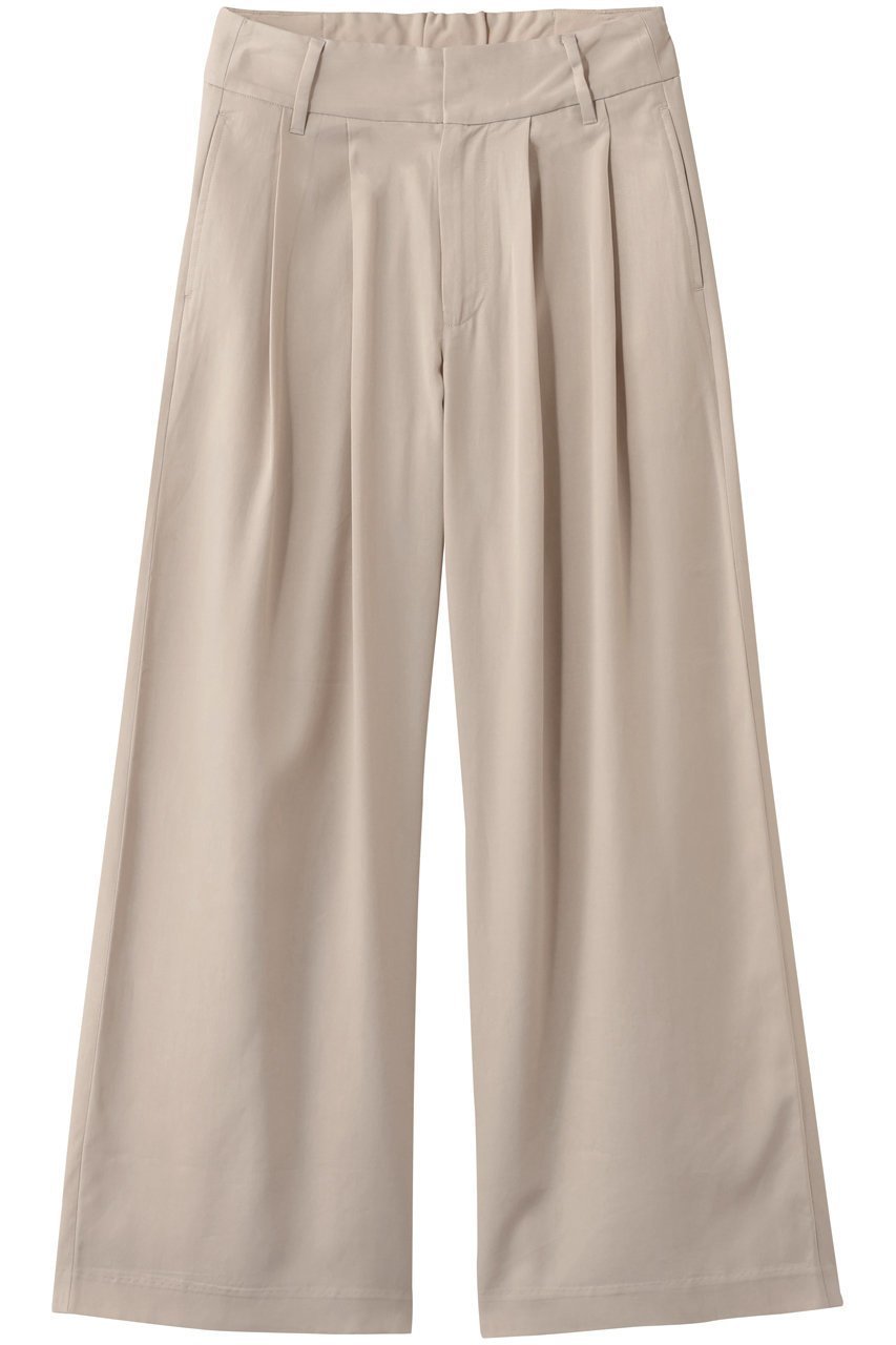 【スリー ドッツ/three dots】のフィブリオ ワイドパンツ インテリア・キッズ・メンズ・レディースファッション・服の通販 founy(ファニー) 　ファッション　Fashion　レディースファッション　Fashion for Women　パンツ　Pants & Trousers　ストレート　Straight, Straight Cut　ドレープ　Drape, Draping Fabric　ワイド　Wide, Wide Fit　エレガント 上品　Elegant　再入荷　Restock / Back in Stock　ベージュ|ID: prp329100004873442 ipo3291000000036895042