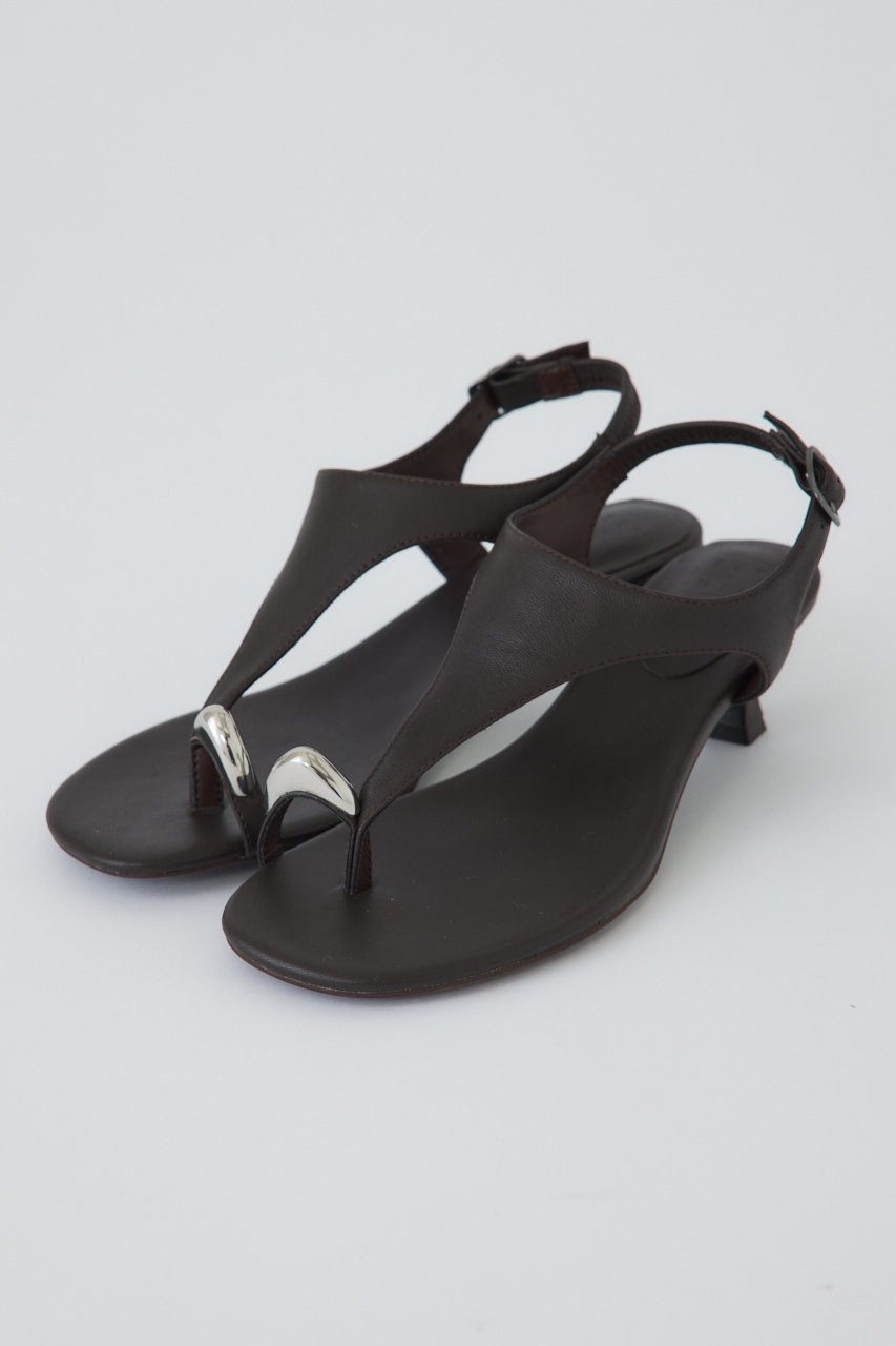 【リムアーク/RIM.ARK】のMotif toe thong sandal/サンダル インテリア・キッズ・メンズ・レディースファッション・服の通販 founy(ファニー) 　ファッション　Fashion　レディースファッション　Fashion for Women　サンダル　Sandals, Summer Shoes　シルバー　Silver, Metallic Silver　モチーフ　Motif, Design Theme　ラップ　Wrap, Wrap Design　リラックス　Relax, Relaxed Fit　新作・新入荷　New Arrivals / New In　ブラウン|ID: prp329100004873446 ipo3291000000036895055