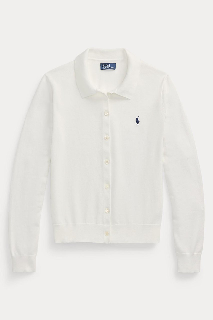 【ラルフローレン/RALPH LAUREN】の【POLO RALPH LAUREN】ポロカラー ボタンド カーディガン インテリア・キッズ・メンズ・レディースファッション・服の通販 founy(ファニー) ファッション Fashion レディースファッション Fashion for Women トップス・カットソー Cut & Sew Tops ニット Knit Tops & Sweaters カーディガン・羽織り Layered Style Cardigans カフス Cuff Design カーディガン Cardigan, Knitwear クラシック Classic, Timeless Style スリム Slim, Slim Fit フィット Fit, Slim Fit エレガント 上品 Elegant 新作・新入荷 New Arrivals / New In ホワイト|ID: prp329100004873465 ipo3291000000036350051