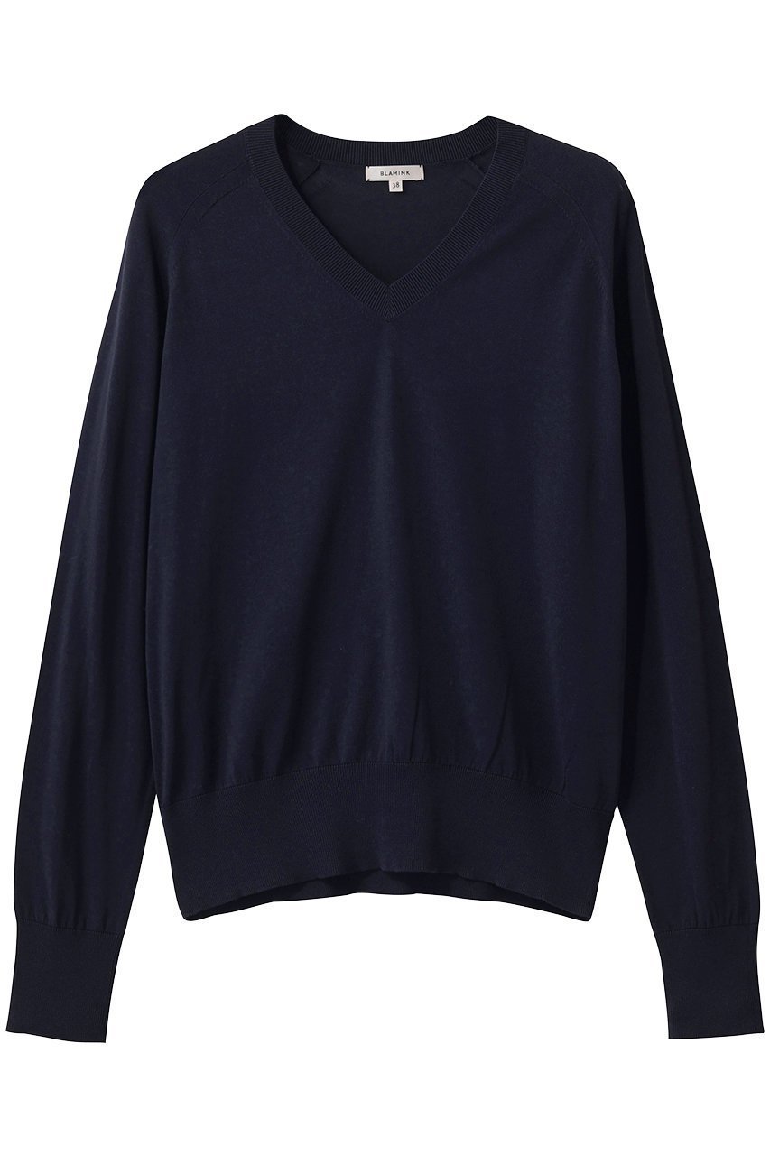 【ブラミンク/BLAMINK】の18GVネックロングスリーブニット インテリア・キッズ・メンズ・レディースファッション・服の通販 founy(ファニー) ファッション Fashion レディースファッション Fashion for Women トップス・カットソー Cut & Sew Tops ニット Knit Tops & Sweaters カジュアルプルオーバー・ニットトップス Pullovers & Knit Tops / Casual Pullovers Vネックトップス V-Neck Tops / V-Cut Neckline Shirts シルク Silk, 100% Silk シンプル Simple, Minimal ベーシック Basic, Essential エレガント 上品 Elegant 新作・新入荷 New Arrivals / New In ネイビー|ID: prp329100004873479 ipo3291000000036350163
