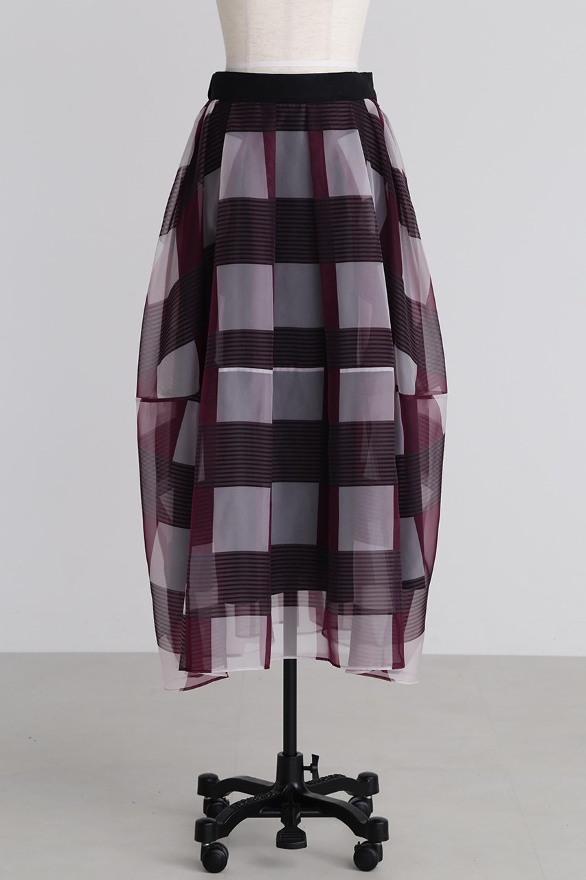 【ヒューエルミュージアム/hueLe Museum】の【hLM】シアーチェックスカート 人気、トレンドファッション・服の通販 founy(ファニー) 　ファッション　Fashion　レディースファッション　Fashion for Women　スカート　Skirts　ロングスカート　Long Skirts / Maxi & Midi Skirts　チェック　Check, Plaid, Tartan　ブロック　Block, Solid Block Pattern　プリント　Print, Printed Pattern　ロング　Long, Long-Length　冬　Winter / This Winter　夏　Summer　other-2|ID: prp329100004873489 ipo3291000000036350233