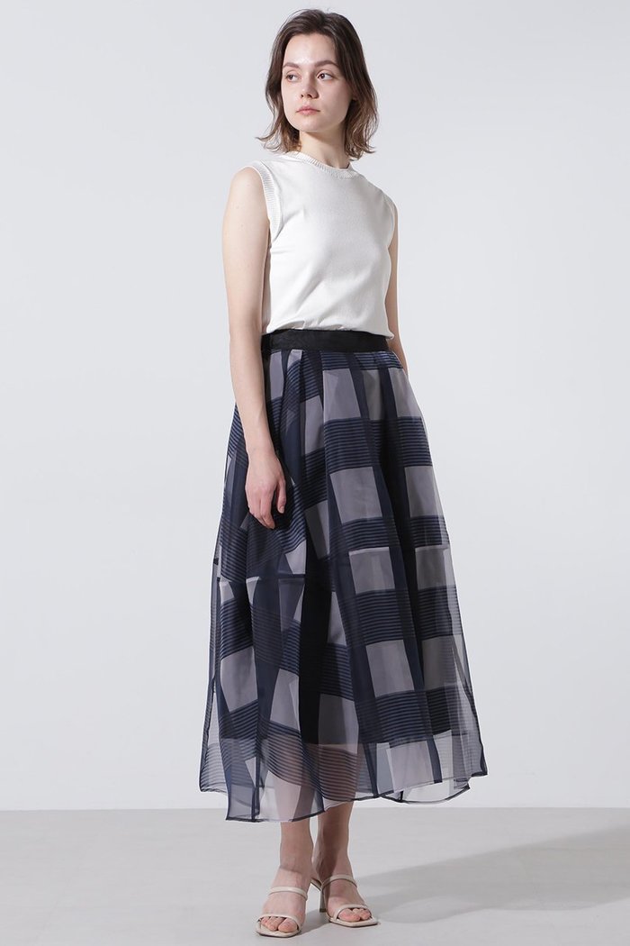 【ヒューエルミュージアム/hueLe Museum】の【hLM】シアーチェックスカート インテリア・キッズ・メンズ・レディースファッション・服の通販 founy(ファニー) https://founy.com/ ファッション Fashion レディースファッション Fashion for Women スカート Skirts ロングスカート Long Skirts / Maxi & Midi Skirts チェック Check, Plaid, Tartan ブロック Block, Solid Block Pattern プリント Print, Printed Pattern ロング Long, Long-Length 冬 Winter / This Winter 夏 Summer |ID: prp329100004873489 ipo3291000000036895123