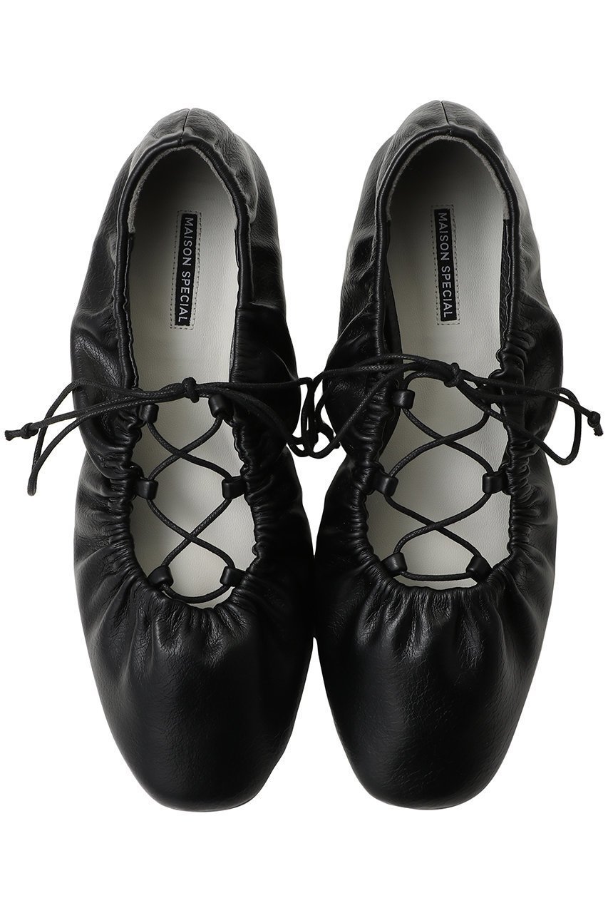 【メゾンスペシャル/MAISON SPECIAL】のLace-Up Gathered Flat Shoes/レースアップギャザーフラットシューズ 大人の最旬トレンドファッション＆コーディネート founy(ファウニー) 　ファッション　Fashion　レディースファッション　Fashion for Women　ギャザー　Gathered, Ruffled　シューズ　Shoes, Footwear　シルバー　Silver, Metallic Silver　トレンド　Trend, Trending Now　バランス　Balance, Style Balance　バレエ　Ballet, Ballet Style　フラット　Flat, Flat Shoes　レース　Lace, Lace Fabric　 other-1|ID: prp329100004873492 ipo3291000000036955322