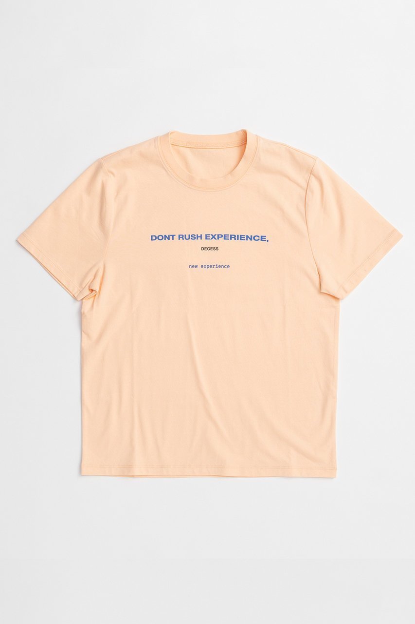 【メゾンスペシャル/MAISON SPECIAL】のexeperienceロゴTシャツ インテリア・キッズ・メンズ・レディースファッション・服の通販 founy(ファニー) 　ファッション　Fashion　レディースファッション　Fashion for Women　トップス・カットソー　Cut & Sew Tops　シャツ・ブラウス・オフィスカジュアル　Elegant Blouses & Button-Ups　ロングTシャツ・Tシャツ　Longline T-Shirts & Tees　カットソー・ベーシックTシャツ　Cut-and-Sewn Tops / Stretch Tees & Basics　コンパクト　Compact, Small Size　ショート　Short, Short Length　スリーブ　Sleeve, Long Sleeve / Short Sleeve　バランス　Balance, Style Balance　フィット　Fit, Slim Fit　再入荷　Restock / Back in Stock　ORG(オレンジ)|ID: prp329100004873495 ipo3291000000036350289