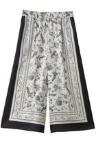 【プレインピープル/PLAIN PEOPLE】のパネルプリントフレアパンツ オフホワイト×ブラック|ID: prp329100004873516 ipo3291000000036955372