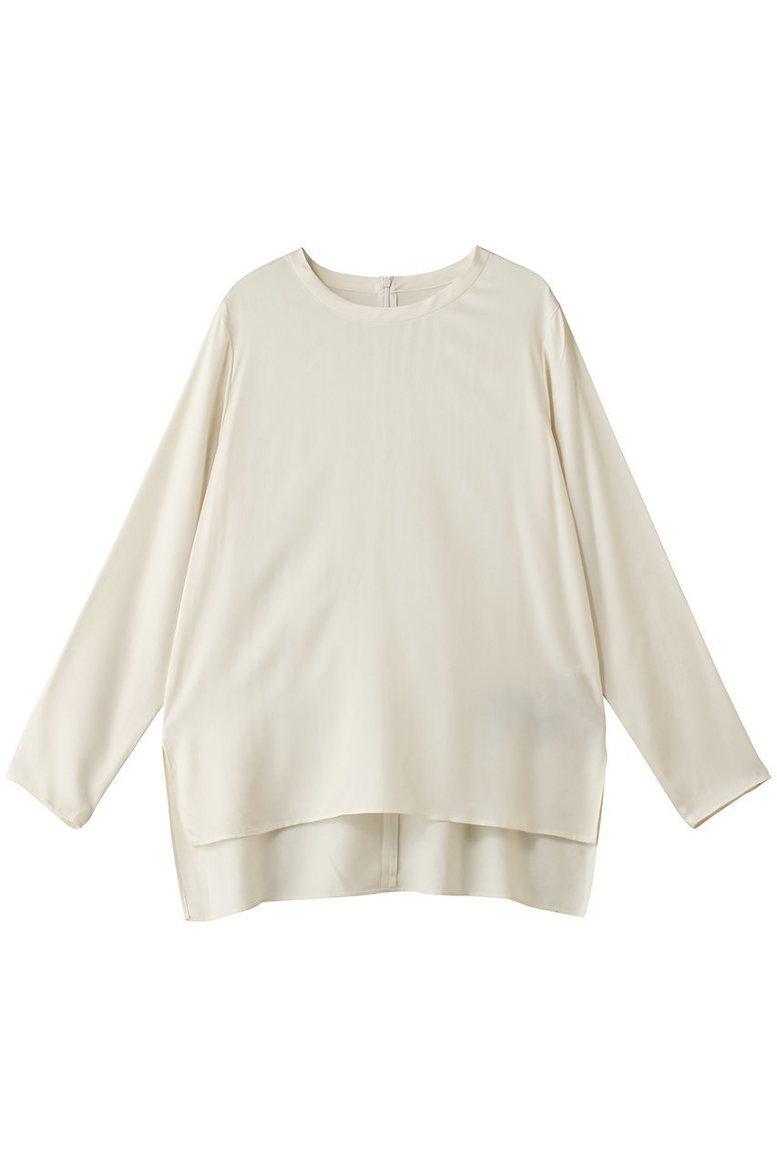 【プレインピープル/PLAIN PEOPLE】のキュプラサテンクルーネックブラウス 人気、トレンドファッション・服の通販 founy(ファニー) ファッション Fashion レディースファッション Fashion for Women トップス・カットソー Cut & Sew Tops シャツ・ブラウス・オフィスカジュアル Elegant Blouses & Button-Ups インナー Innerwear シンプル Simple, Minimal ジャケット Jacket, Outerwear スリーブ Sleeve, Long Sleeve / Short Sleeve ロング Long, Long-Length エレガント 上品 Elegant 新作・新入荷 New Arrivals / New In other-1|ID: prp329100004873525 ipo3291000000036350533