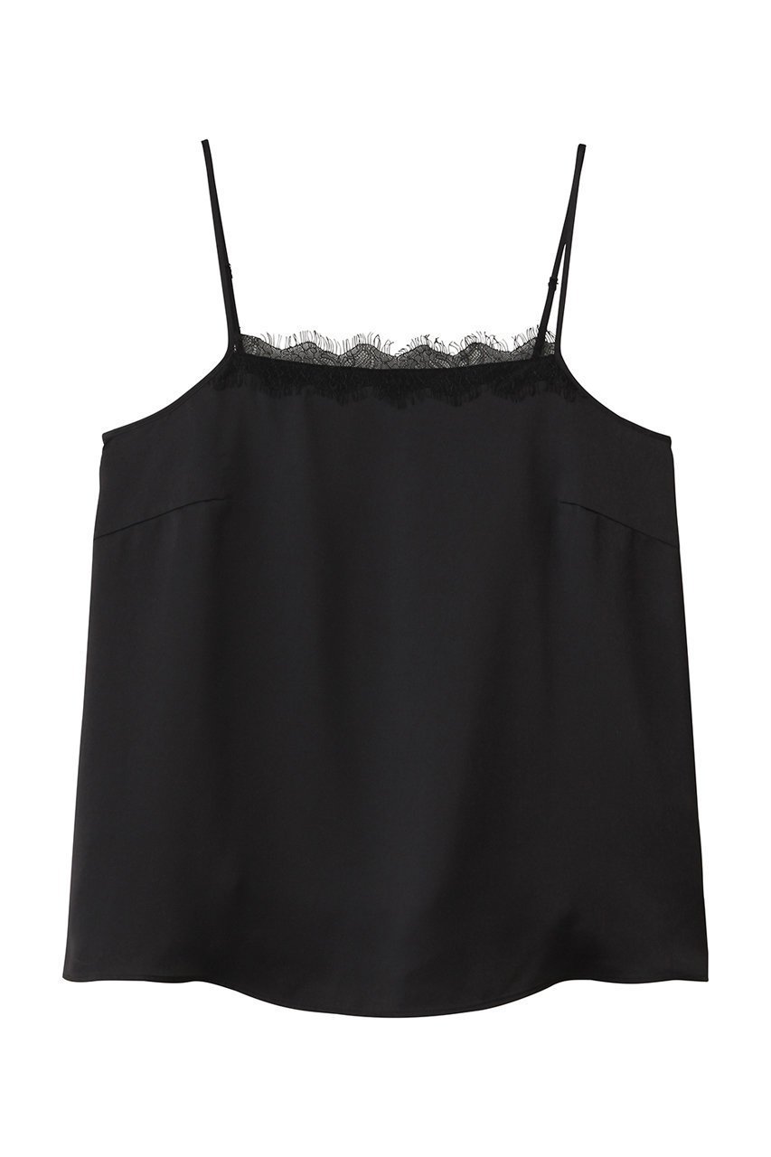 【ガリャルダガランテ/GALLARDAGALANTE】のサテンレースキャミ インテリア・キッズ・メンズ・レディースファッション・服の通販 founy(ファニー) 　ファッション　Fashion　レディースファッション　Fashion for Women　トップス・カットソー　Cut & Sew Tops　キャミソール&ノースリーブ　Camisoles & Sleeveless Tops　シャツ・ブラウス・オフィスカジュアル　Elegant Blouses & Button-Ups　ロングTシャツ・Tシャツ　Longline T-Shirts & Tees　カットソー・ベーシックTシャツ　Cut-and-Sewn Tops / Stretch Tees & Basics　インナー　Innerwear　カットソー　Cut and Sewn Top　キャミソール　Camisole, Spaghetti Strap Top　サテン　Satin, Glossy Fabric　タンク　Tank Top, Sleeveless Top　ラップ　Wrap, Wrap Design　リュクス　Luxury, Elegant, High-End, Chic　レース　Lace, Lace Fabric　新作・新入荷　New Arrivals / New In　ブラック|ID: prp329100004873532 ipo3291000000036350595