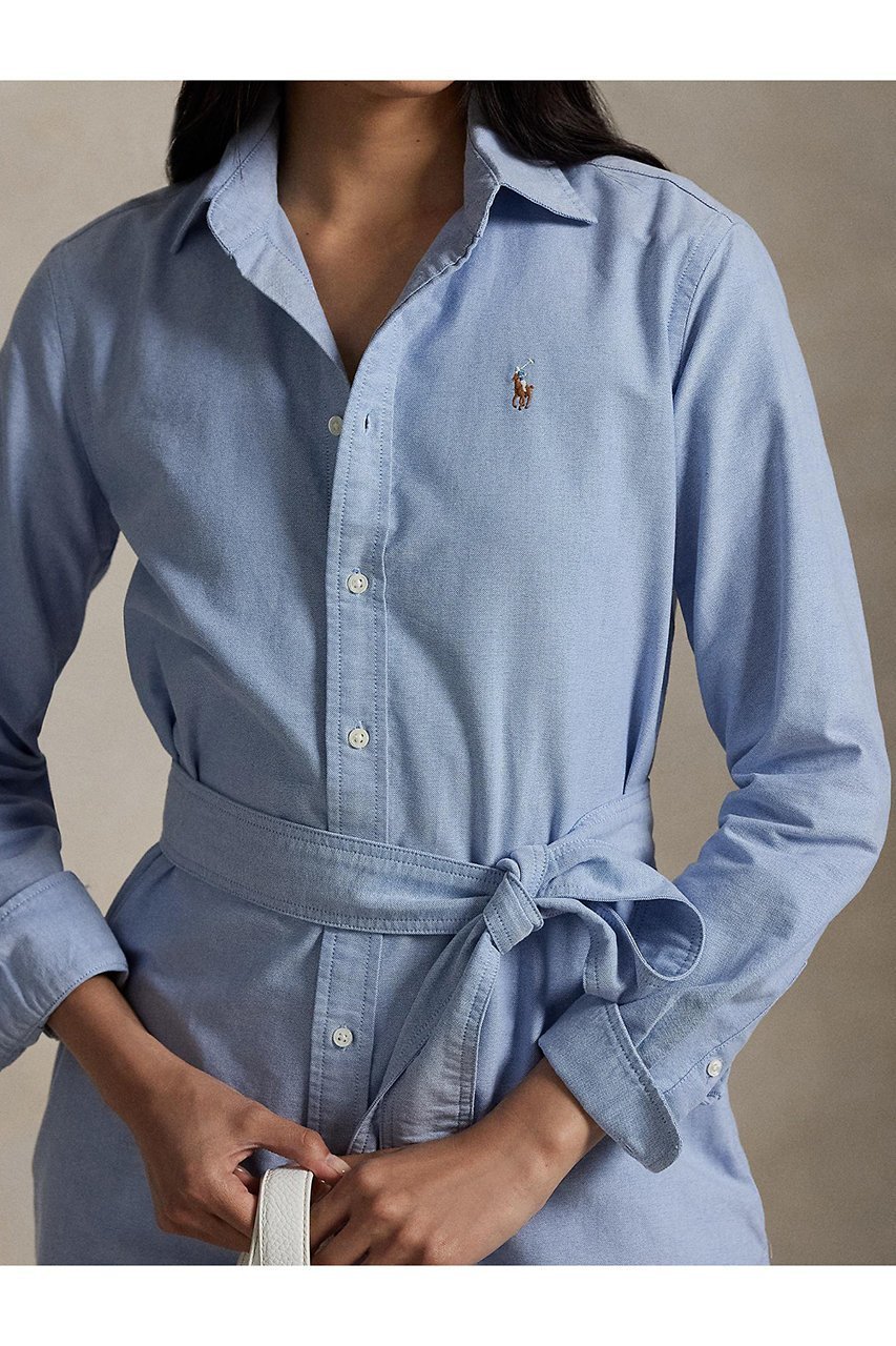 【ラルフローレン/RALPH LAUREN】の【POLO RALPH LAUREN】ベルテッド コットン オックスフォード シャツドレス 大人の最旬トレンドファッション＆コーディネート founy(ファウニー) 　ファッション　Fashion　レディースファッション　Fashion for Women　ワンピース　Dresses　フォーマル・パーティードレス・結婚式用ドレス　Elegant & Casual Dresses　チュニック　Tunic Tops & Dresses　ストレート　Straight, Straight Cut　スリット　Slit, Slit Detail　チュニック　Tunic, Long Top　ドレス　Dress, One-Piece　バランス　Balance, Style Balance　フィット　Fit, Slim Fit　プリーツ　Pleats, Pleated　ボックス　Boxy, Box Shape　ヨーク　Yoke, Yoke Design　ロング　Long, Long-Length　other-3|ID: prp329100004873551 ipo3291000000036735310