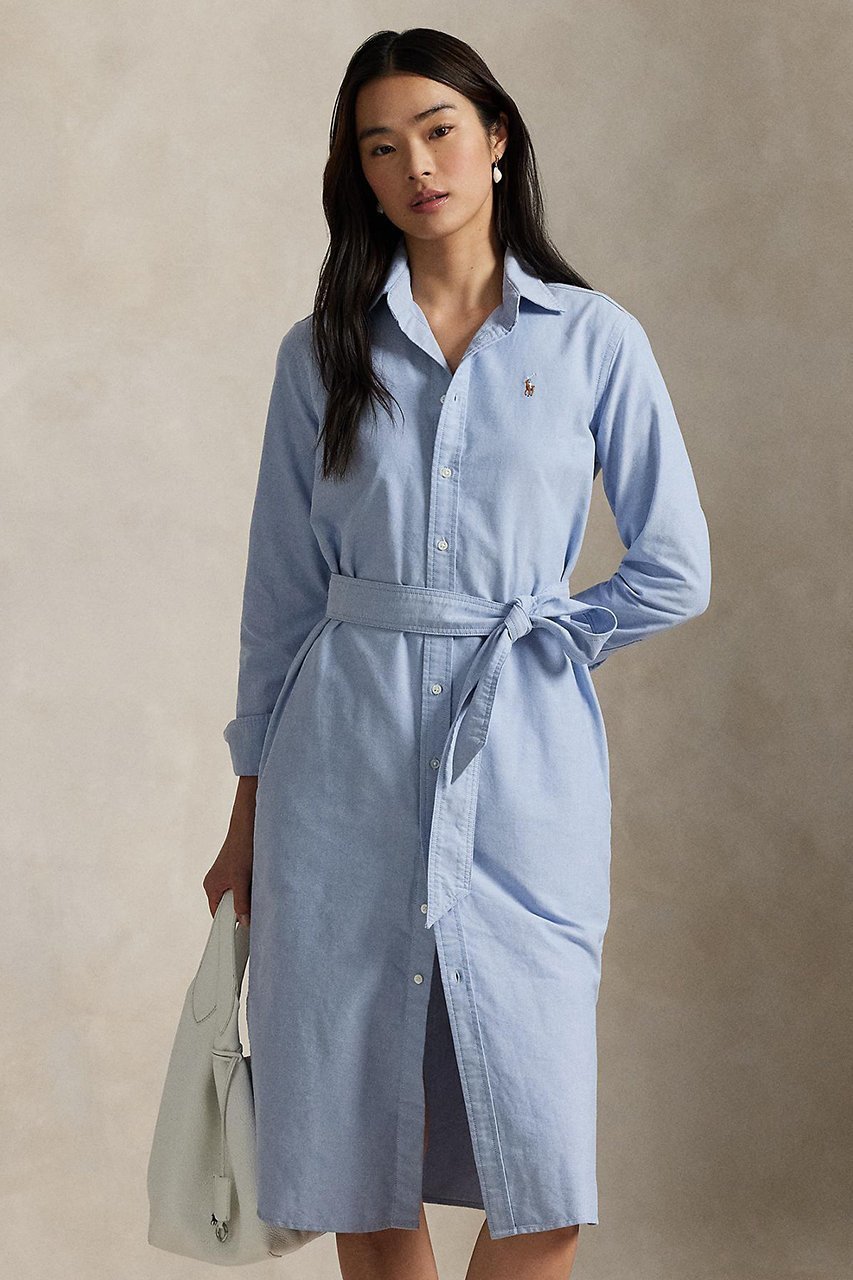 【ラルフローレン/RALPH LAUREN】の【POLO RALPH LAUREN】ベルテッド コットン オックスフォード シャツドレス 大人の最旬トレンドファッション＆コーディネート founy(ファウニー) 　ファッション　Fashion　レディースファッション　Fashion for Women　ワンピース　Dresses　フォーマル・パーティードレス・結婚式用ドレス　Elegant & Casual Dresses　チュニック　Tunic Tops & Dresses　ストレート　Straight, Straight Cut　スリット　Slit, Slit Detail　チュニック　Tunic, Long Top　ドレス　Dress, One-Piece　バランス　Balance, Style Balance　フィット　Fit, Slim Fit　プリーツ　Pleats, Pleated　ボックス　Boxy, Box Shape　ヨーク　Yoke, Yoke Design　ロング　Long, Long-Length　other-5|ID: prp329100004873551 ipo3291000000036735312