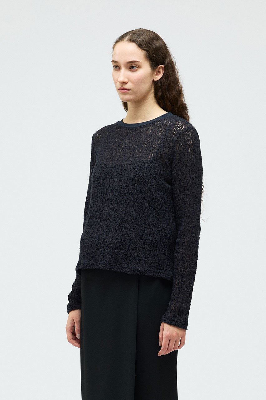 【ミズイロ インド/mizuiro ind】のlace crew neck T shirt シャツ 人気、トレンドファッション・服の通販 founy(ファニー) 　ファッション　Fashion　レディースファッション　Fashion for Women　トップス・カットソー　Cut & Sew Tops　シャツ・ブラウス・オフィスカジュアル　Elegant Blouses & Button-Ups　ロングTシャツ・Tシャツ　Longline T-Shirts & Tees　カットソー・ベーシックTシャツ　Cut-and-Sewn Tops / Stretch Tees & Basics　インナー　Innerwear　シアー　Sheer, See-Through　ジャケット　Jacket, Outerwear　スリーブ　Sleeve, Long Sleeve / Short Sleeve　レース　Lace, Lace Fabric　ロング　Long, Long-Length　夏　Summer　新作・新入荷　New Arrivals / New In　春　Spring　S/S・春夏　SS, Spring/Summer, Warm Season　other-6|ID: prp329100004873556 ipo3291000000036350785