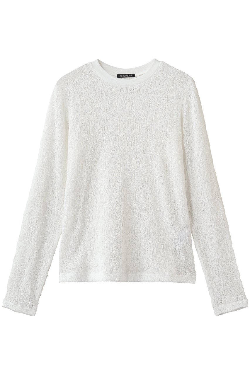 【ミズイロ インド/mizuiro ind】のlace crew neck T shirt シャツ インテリア・キッズ・メンズ・レディースファッション・服の通販 founy(ファウニー) 　ファッション　Fashion　レディースファッション　Fashion for Women　トップス・カットソー　Cut & Sew Tops　シャツ・ブラウス・オフィスカジュアル　Elegant Blouses & Button-Ups　ロングTシャツ・Tシャツ　Longline T-Shirts & Tees　カットソー・ベーシックTシャツ　Cut-and-Sewn Tops / Stretch Tees & Basics　インナー　Innerwear　シアー　Sheer, See-Through　ジャケット　Jacket, Outerwear　スリーブ　Sleeve, Long Sleeve / Short Sleeve　レース　Lace, Lace Fabric　ロング　Long, Long-Length　再入荷　Restock / Back in Stock　夏　Summer　春　Spring　S/S・春夏　SS, Spring/Summer, Warm Season　off white|ID: prp329100004873557 ipo3291000000036716249