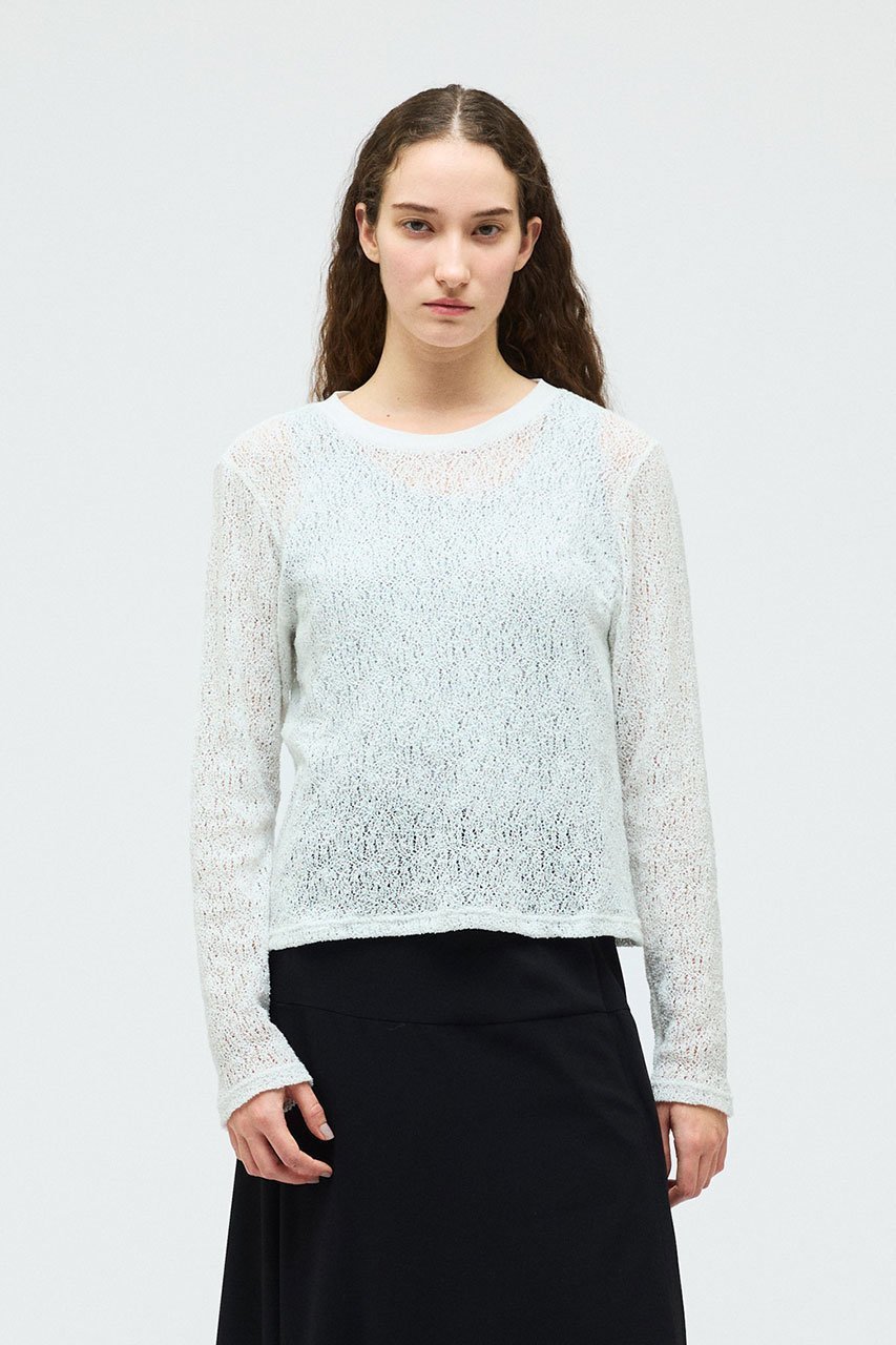 【ミズイロ インド/mizuiro ind】のlace crew neck T shirt シャツ 大人の最旬トレンドファッション＆コーディネート founy(ファウニー) 　ファッション　Fashion　レディースファッション　Fashion for Women　トップス・カットソー　Cut & Sew Tops　シャツ・ブラウス・オフィスカジュアル　Elegant Blouses & Button-Ups　ロングTシャツ・Tシャツ　Longline T-Shirts & Tees　カットソー・ベーシックTシャツ　Cut-and-Sewn Tops / Stretch Tees & Basics　インナー　Innerwear　シアー　Sheer, See-Through　ジャケット　Jacket, Outerwear　スリーブ　Sleeve, Long Sleeve / Short Sleeve　レース　Lace, Lace Fabric　ロング　Long, Long-Length　再入荷　Restock / Back in Stock　夏　Summer　春　Spring　S/S・春夏　SS, Spring/Summer, Warm Season　other-7|ID: prp329100004873557 ipo3291000000037213665