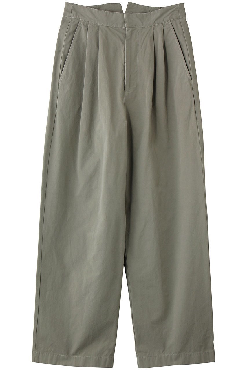【エリオポール/heliopole】のCINCH BACKパンツ インテリア・キッズ・メンズ・レディースファッション・服の通販 founy(ファウニー) 　ファッション　Fashion　レディースファッション　Fashion for Women　パンツ　Pants & Trousers　ストレート　Straight, Straight Cut　オリーブ|ID: prp329100004873560 ipo3291000000036410841