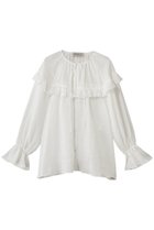 【デパリエ/DEPAREILLE】のラミーツイルラッフルブラウス ホワイト|ID: prp329100004873576 ipo3291000000036403591