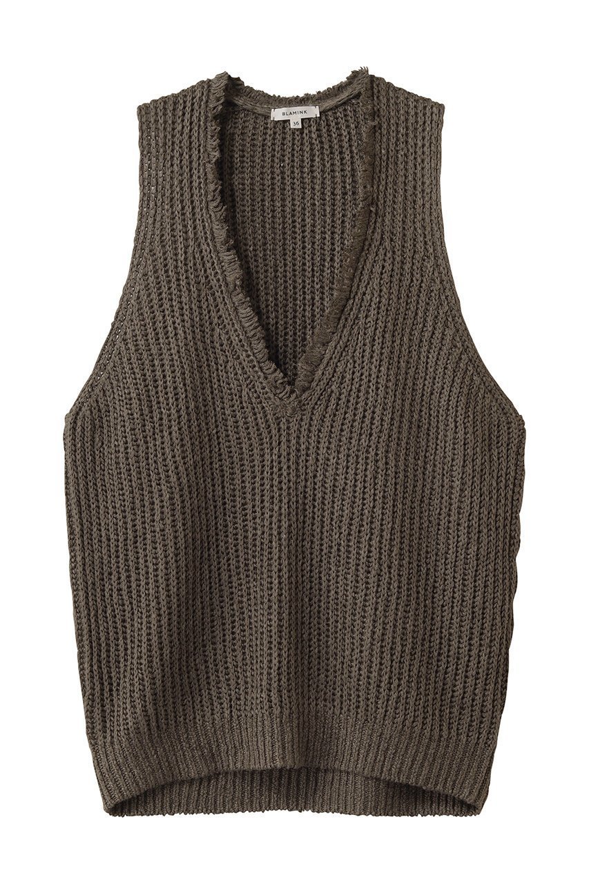 【ブラミンク/BLAMINK】のフリンジベスト インテリア・キッズ・メンズ・レディースファッション・服の通販 founy(ファニー) 　ファッション　Fashion　レディースファッション　Fashion for Women　トップス・カットソー　Cut & Sew Tops　ニット　Knit Tops & Sweaters　ベスト&ジレ / 重ね着スタイル　Vests & Gilets　カジュアルプルオーバー・ニットトップス　Pullovers & Knit Tops / Casual Pullovers　カットソー　Cut and Sewn Top　シルク　Silk, 100% Silk　バランス　Balance, Style Balance　フリンジ　Fringe, Tassel　ベスト　Vest, Waistcoat　ミックス　Mix, Mixed Style　エレガント 上品　Elegant　新作・新入荷　New Arrivals / New In　ダークブラウン|ID: prp329100004873578 ipo3291000000036350946