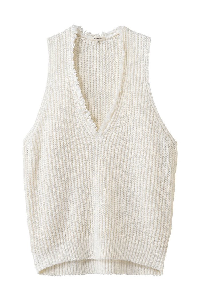 【ブラミンク/BLAMINK】のフリンジベスト インテリア・キッズ・メンズ・レディースファッション・服の通販 founy(ファニー) https://founy.com/ ファッション Fashion レディースファッション Fashion for Women トップス・カットソー Cut & Sew Tops ニット Knit Tops & Sweaters ベスト&ジレ / 重ね着スタイル Vests & Gilets カジュアルプルオーバー・ニットトップス Pullovers & Knit Tops / Casual Pullovers カットソー Cut and Sewn Top シルク Silk, 100% Silk バランス Balance, Style Balance フリンジ Fringe, Tassel ベスト Vest, Waistcoat ミックス Mix, Mixed Style エレガント 上品 Elegant |ID: prp329100004873578 ipo3291000000036955464