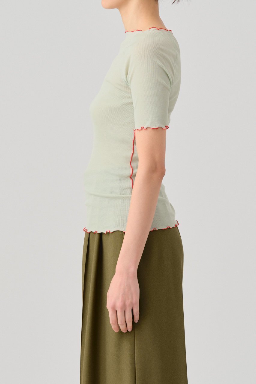 【グッド ピープル グッド ステッチング グッド プロダクト/GOOD PEOPLE GOOD STITCHING GOOD PRODUCT】のメロウエッジ ハーフスリーブ Tシャツ 人気、トレンドファッション・服の通販 founy(ファニー) 　ファッション　Fashion　レディースファッション　Fashion for Women　トップス・カットソー　Cut & Sew Tops　シャツ・ブラウス・オフィスカジュアル　Elegant Blouses & Button-Ups　ロングTシャツ・Tシャツ　Longline T-Shirts & Tees　カットソー・ベーシックTシャツ　Cut-and-Sewn Tops / Stretch Tees & Basics　グラフィック　Graphic, Graphic Design　ショート　Short, Short Length　ストレッチ　Stretch, Stretchy Fabric　スリーブ　Sleeve, Long Sleeve / Short Sleeve　ハーフ　Half, Half-Length　新作・新入荷　New Arrivals / New In　other-8|ID: prp329100004873620 ipo3291000000036351314