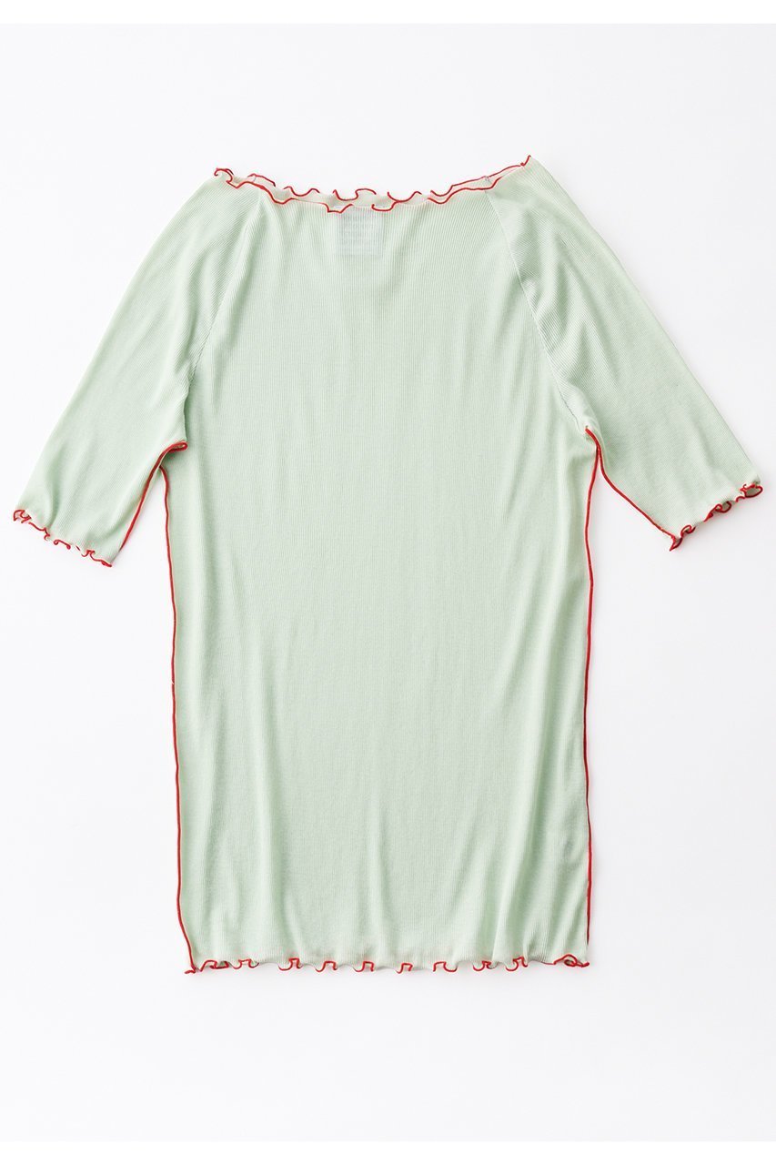 【グッド ピープル グッド ステッチング グッド プロダクト/GOOD PEOPLE GOOD STITCHING GOOD PRODUCT】のメロウエッジ ハーフスリーブ Tシャツ インテリア・キッズ・メンズ・レディースファッション・服の通販 founy(ファニー) 　ファッション　Fashion　レディースファッション　Fashion for Women　トップス・カットソー　Cut & Sew Tops　シャツ・ブラウス・オフィスカジュアル　Elegant Blouses & Button-Ups　ロングTシャツ・Tシャツ　Longline T-Shirts & Tees　カットソー・ベーシックTシャツ　Cut-and-Sewn Tops / Stretch Tees & Basics　グラフィック　Graphic, Graphic Design　ショート　Short, Short Length　ストレッチ　Stretch, Stretchy Fabric　スリーブ　Sleeve, Long Sleeve / Short Sleeve　ハーフ　Half, Half-Length　新作・新入荷　New Arrivals / New In　ヴェリーライトグリーン|ID: prp329100004873621 ipo3291000000036351301