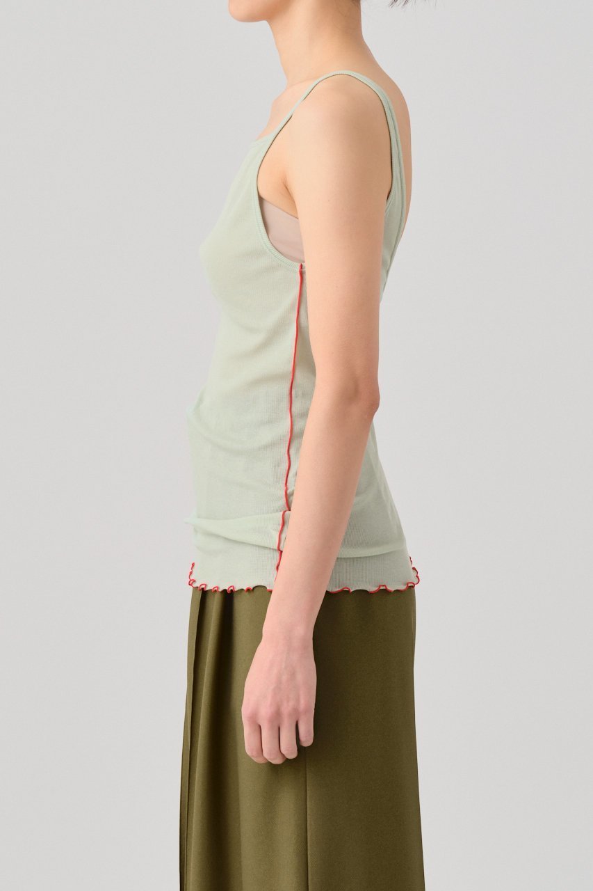 【グッド ピープル グッド ステッチング グッド プロダクト/GOOD PEOPLE GOOD STITCHING GOOD PRODUCT】のメローエッジ タンク トップ 人気、トレンドファッション・服の通販 founy(ファニー) 　ファッション　Fashion　レディースファッション　Fashion for Women　トップス・カットソー　Cut & Sew Tops　キャミソール&ノースリーブ　Camisoles & Sleeveless Tops　シャツ・ブラウス・オフィスカジュアル　Elegant Blouses & Button-Ups　ロングTシャツ・Tシャツ　Longline T-Shirts & Tees　カットソー・ベーシックTシャツ　Cut-and-Sewn Tops / Stretch Tees & Basics　キャミソール　Camisole, Spaghetti Strap Top　グラフィック　Graphic, Graphic Design　ストレッチ　Stretch, Stretchy Fabric　タンク　Tank Top, Sleeveless Top　新作・新入荷　New Arrivals / New In　other-7|ID: prp329100004873622 ipo3291000000036351333