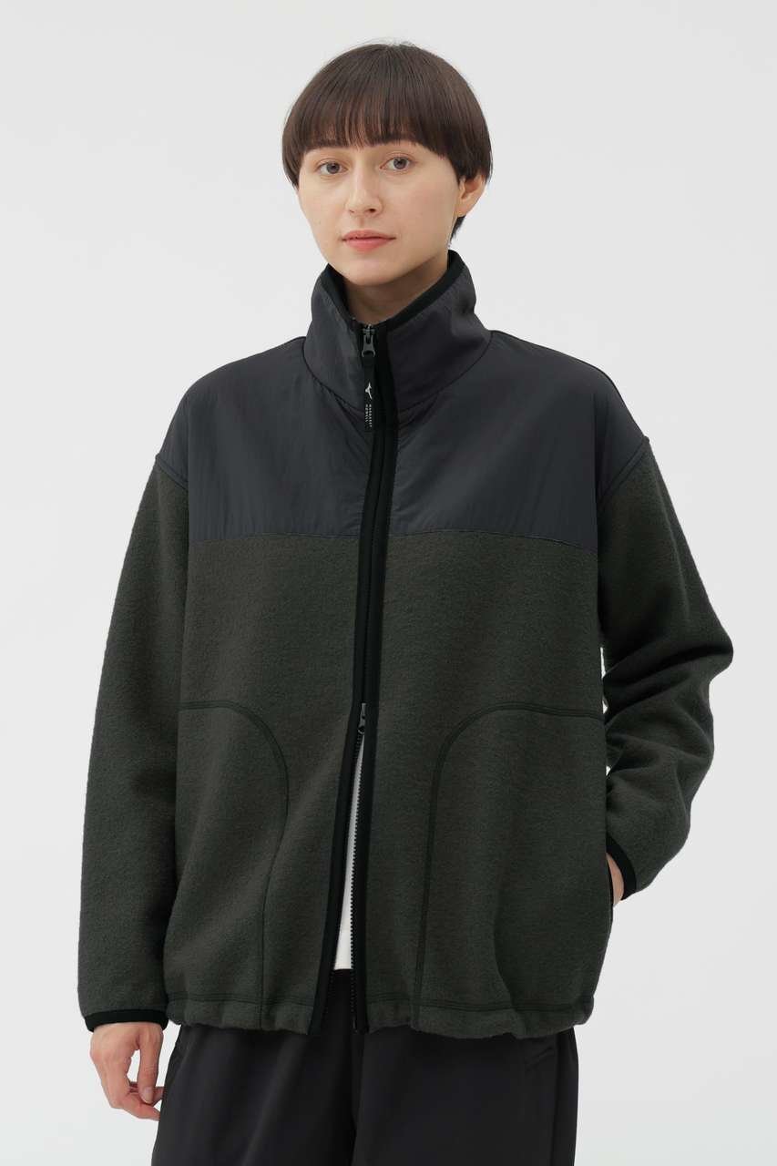 【マーガレットハウエル/MARGARET HOWELL】のWOOL NYLON COMPRESSED JERSEY BLOUSON インテリア・キッズ・メンズ・レディースファッション・服の通販 founy(ファニー) 　ファッション　Fashion　レディースファッション　Fashion for Women　アウター　Coat / Outerwear Collection　レディースジャケット・軽アウター　Jackets　ブルゾンジャケット・スポーティアウター　Blouson Jackets　コレクション　Collection, Seasonal Line　ショルダー　Shoulder, Shoulder Strap　ジャケット　Jacket, Outerwear　ブルゾン　Blouson, Bomber Jacket　マーガレット　Marguerite, Daisy Pattern　切替　Switching, Contrast Panel　グリーン|ID: prp329100004873693 ipo3291000000036411183