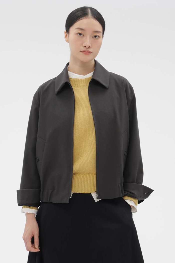 【マーガレットハウエル/MARGARET HOWELL】のTWISTED WOOL BLOUSON インテリア・キッズ・メンズ・レディースファッション・服の通販 founy(ファニー) https://founy.com/ ファッション Fashion レディースファッション Fashion for Women アウター Coat / Outerwear Collection レディースジャケット・軽アウター Jackets ブルゾンジャケット・スポーティアウター Blouson Jackets おすすめ Recommended / Our Picks ジャケット Jacket, Outerwear セットアップ Set-Up, Coordinated Outfit バランス Balance, Style Balance フェミニン Feminine, Girly ブルゾン Blouson, Bomber Jacket モダン Modern, Contemporary 新作・新入荷 New Arrivals / New In |ID: prp329100004873702 ipo3291000000036351984