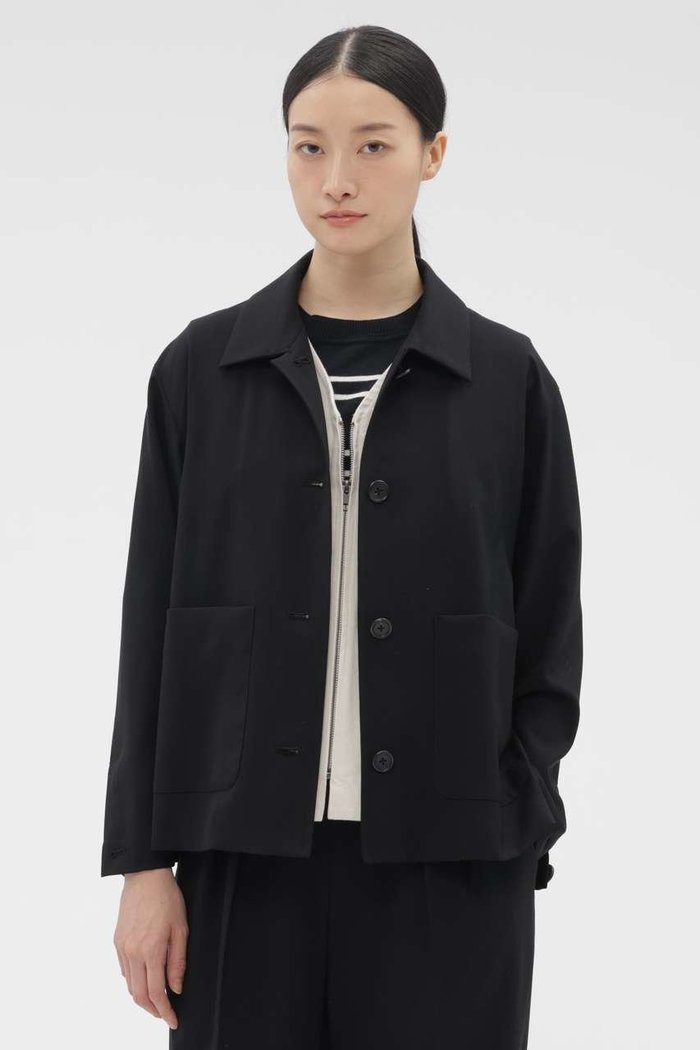 【マーガレットハウエル/MARGARET HOWELL】のFINE WOOL POPLIN JACKET インテリア・キッズ・メンズ・レディースファッション・服の通販 founy(ファウニー) https://founy.com/ ファッション Fashion レディースファッション Fashion for Women アウター Coat / Outerwear Collection レディースジャケット・軽アウター Jackets おすすめ Recommended / Our Picks なめらか Smooth, Silky Texture ジャケット Jacket, Outerwear セットアップ Set-Up, Coordinated Outfit エレガント 上品 Elegant 夏 Summer |ID: prp329100004873706 ipo3291000000037239216