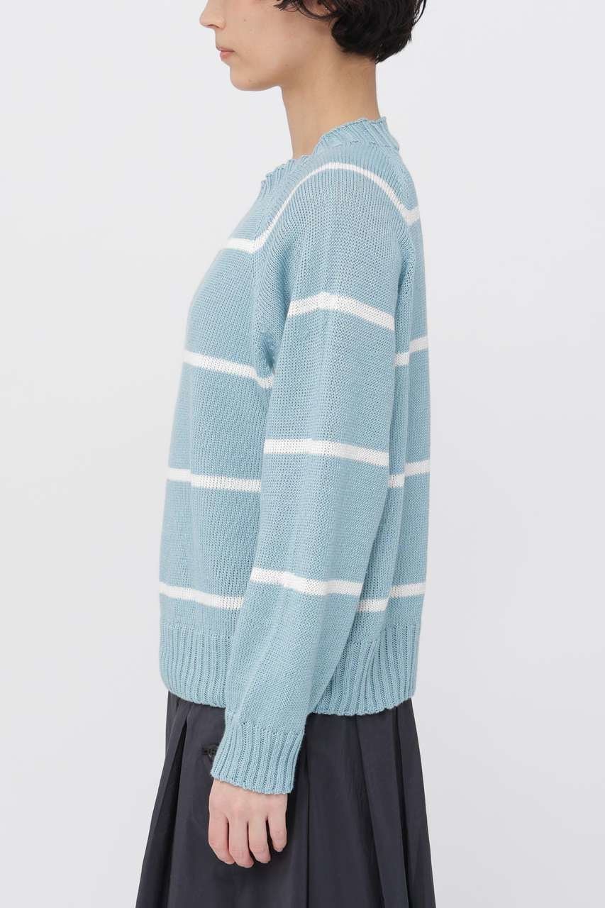 【マーガレットハウエル/MARGARET HOWELL】のLINEN COTTON KNITWEAR 大人の最旬トレンドファッション＆コーディネート founy(ファウニー) 　ファッション　Fashion　レディースファッション　Fashion for Women　トップス・カットソー　Cut & Sew Tops　ニット　Knit Tops & Sweaters　カジュアルプルオーバー・ニットトップス　Pullovers & Knit Tops / Casual Pullovers　ストライプ　Stripe, Striped Pattern　スリーブ　Sleeve, Long Sleeve / Short Sleeve　リネン　Linen, Linen Fabric　ワイド　Wide, Wide Fit　other-3|ID: prp329100004873718 ipo3291000000036492821