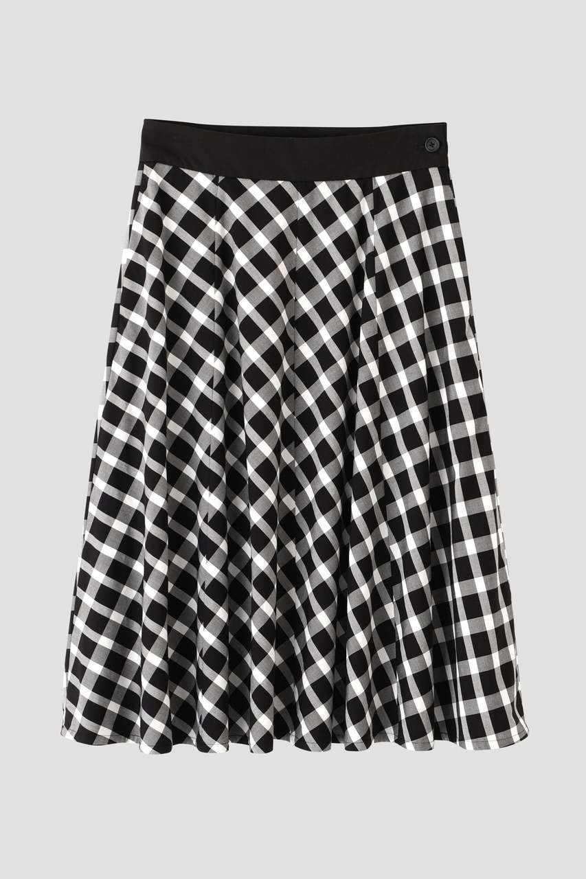 【マーガレットハウエル/MARGARET HOWELL】のCOTTON CHECK SKIRT 人気、トレンドファッション・服の通販 founy(ファニー) ファッション Fashion レディースファッション Fashion for Women スカート Skirts ロングスカート Long Skirts / Maxi & Midi Skirts チェック Check, Plaid, Tartan フレア Flare, Flared モノトーン Monotone, Black and White ロング Long, Long-Length 切替 Switching, Contrast Panel 新作・新入荷 New Arrivals / New In other-3|ID: prp329100004873737 ipo3291000000036352270