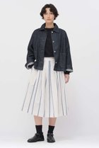 【マーガレットハウエル/MARGARET HOWELL】のBOLD STRIPE COTTON LINEN SKIRT ホワイト|ID: prp329100004873739 ipo3291000000036955650