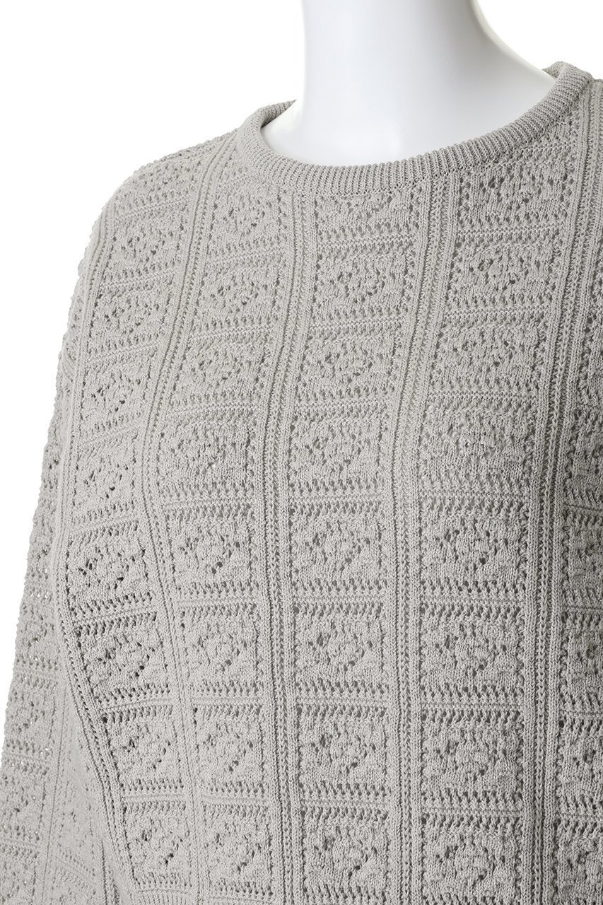 【バトナー/BATONER】のGRASSY レース クルーネック 人気、トレンドファッション・服の通販 founy(ファニー) ファッション Fashion レディースファッション Fashion for Women トップス・カットソー Cut & Sew Tops ニット Knit Tops & Sweaters カジュアルプルオーバー・ニットトップス Pullovers & Knit Tops / Casual Pullovers クロシェ Crochet, Knitted Lace レース Lace, Lace Fabric 手編み Hand-Knitted, Handmade Knit 新作・新入荷 New Arrivals / New In other-5|ID: prp329100004873752 ipo3291000000036352370