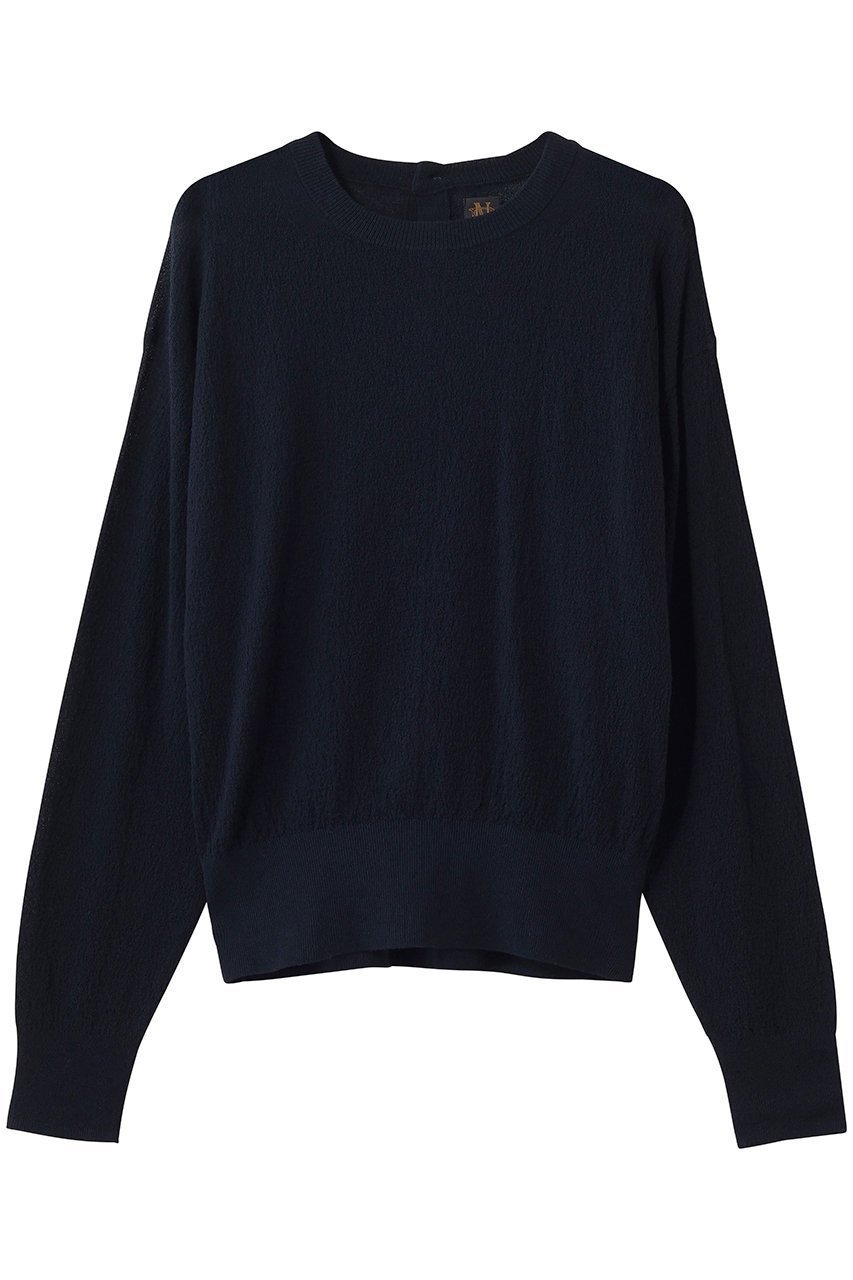 【バトナー/BATONER】のAMUNDSEN バック ヘンリーネック インテリア・キッズ・メンズ・レディースファッション・服の通販 founy(ファウニー) 　ファッション　Fashion　レディースファッション　Fashion for Women　トップス・カットソー　Cut & Sew Tops　ニット　Knit Tops & Sweaters　カジュアルプルオーバー・ニットトップス　Pullovers & Knit Tops / Casual Pullovers　シンプル　Simple, Minimal　再入荷　Restock / Back in Stock　ネイビー|ID: prp329100004873754 ipo3291000000036895443
